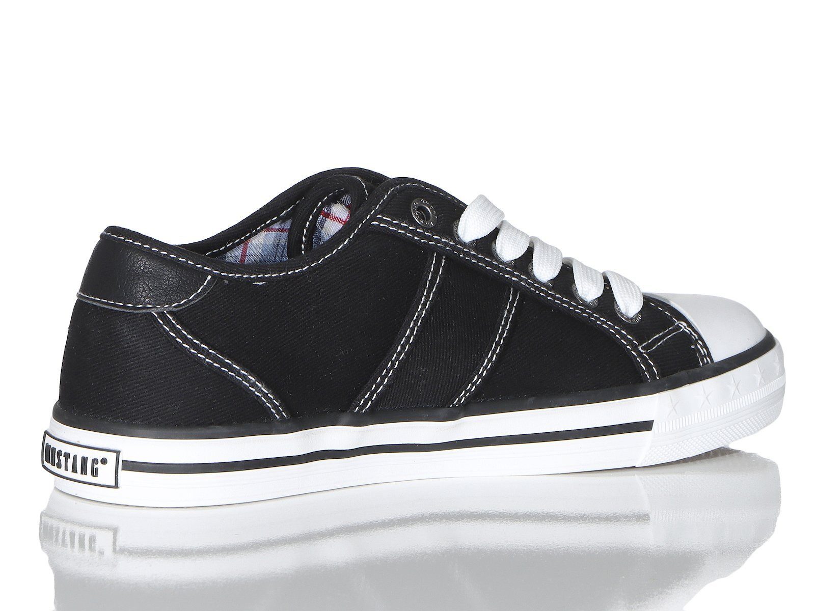 Mustang Shoes Sneaker klassische 6-Loch-Schnürung, leichte Canvas-Sneaker, Schnürschuhe