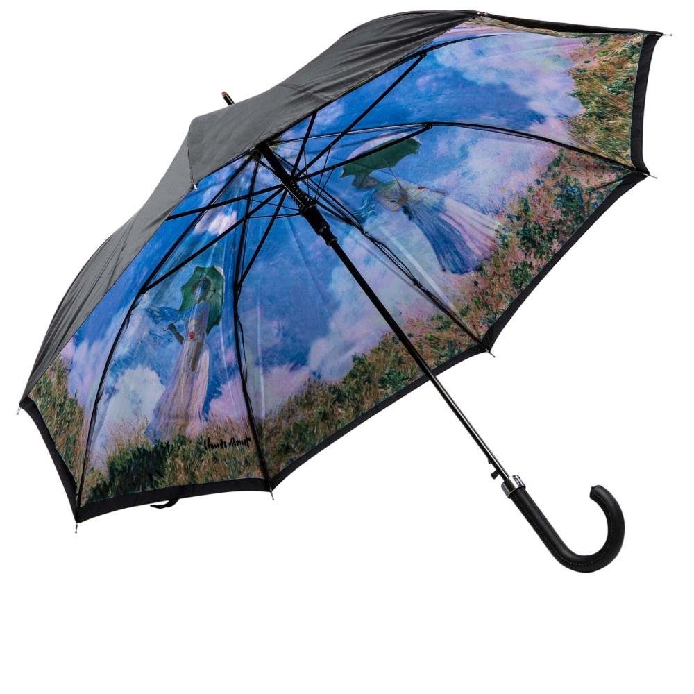 Stockregenschirm Regenschirm FRAU MIT SONNENSCHIRM Double Layer