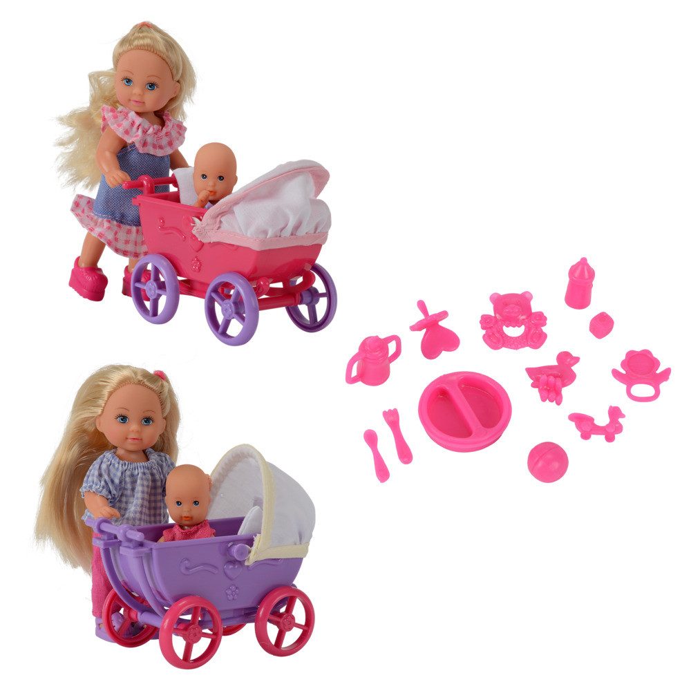 Simba Dickie Anziehpuppe Puppe Evi LOVE mit Puppenwagen 2fach sortiert günstig online kaufen