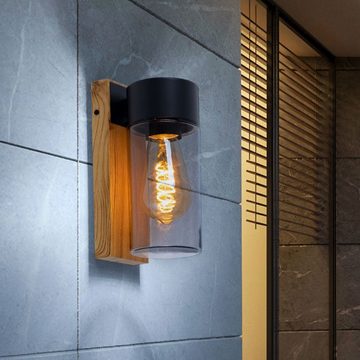 Globo Außen-Wandleuchte, Leuchtmittel nicht inklusive, Wandlampe Außenleuchte Terrassenlampe, Moderne Fassadenleuchte