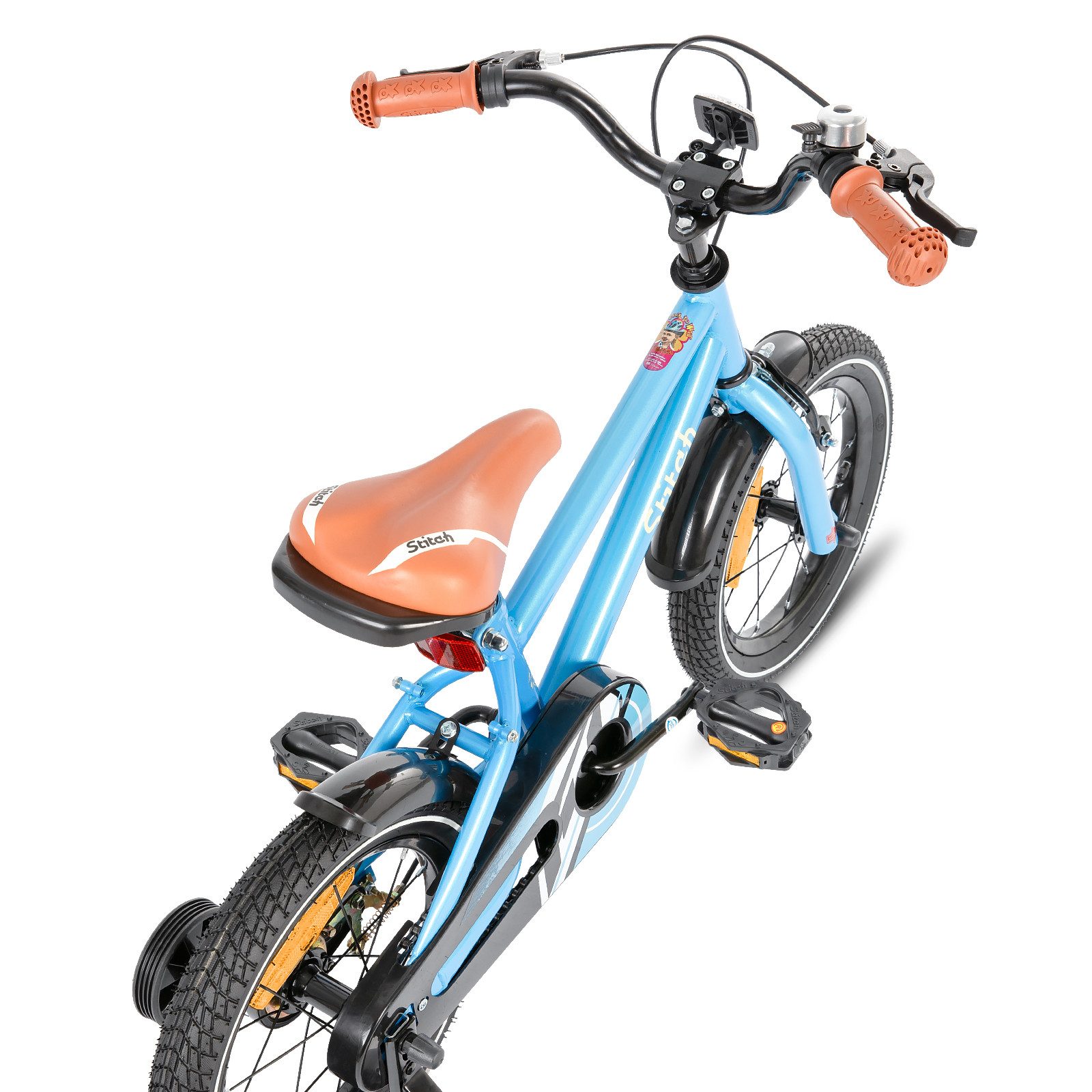 JOYSTAR Kinderfahrrad Totem 12/14/16/18/20 Zoll Kinderfahrrad für 2-11 jährige Jungen, mit Stützräder, Kotflügel, Front and rear dual brakes, Reflektorplatte