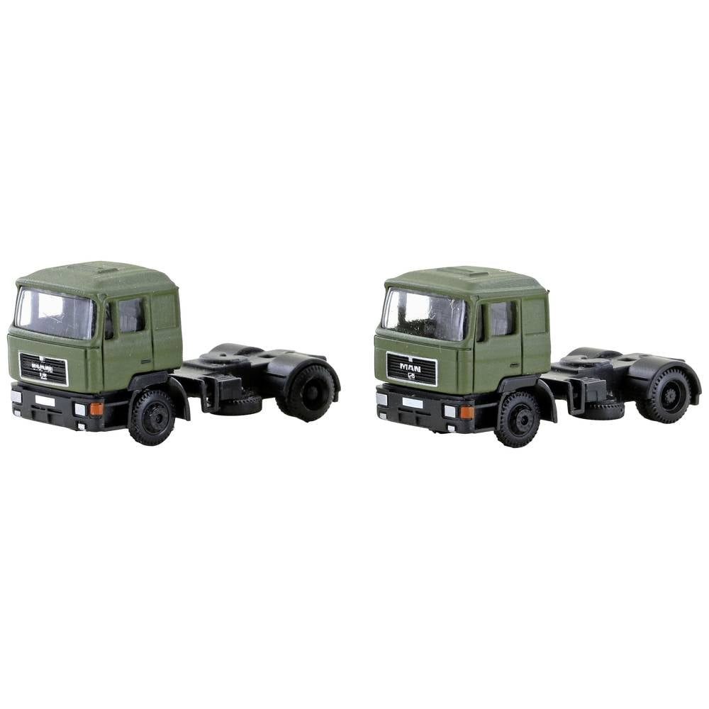 Modelleisenbahn-Straße N 2er-Set MAN F90 SZM, 2-achsig, oliv