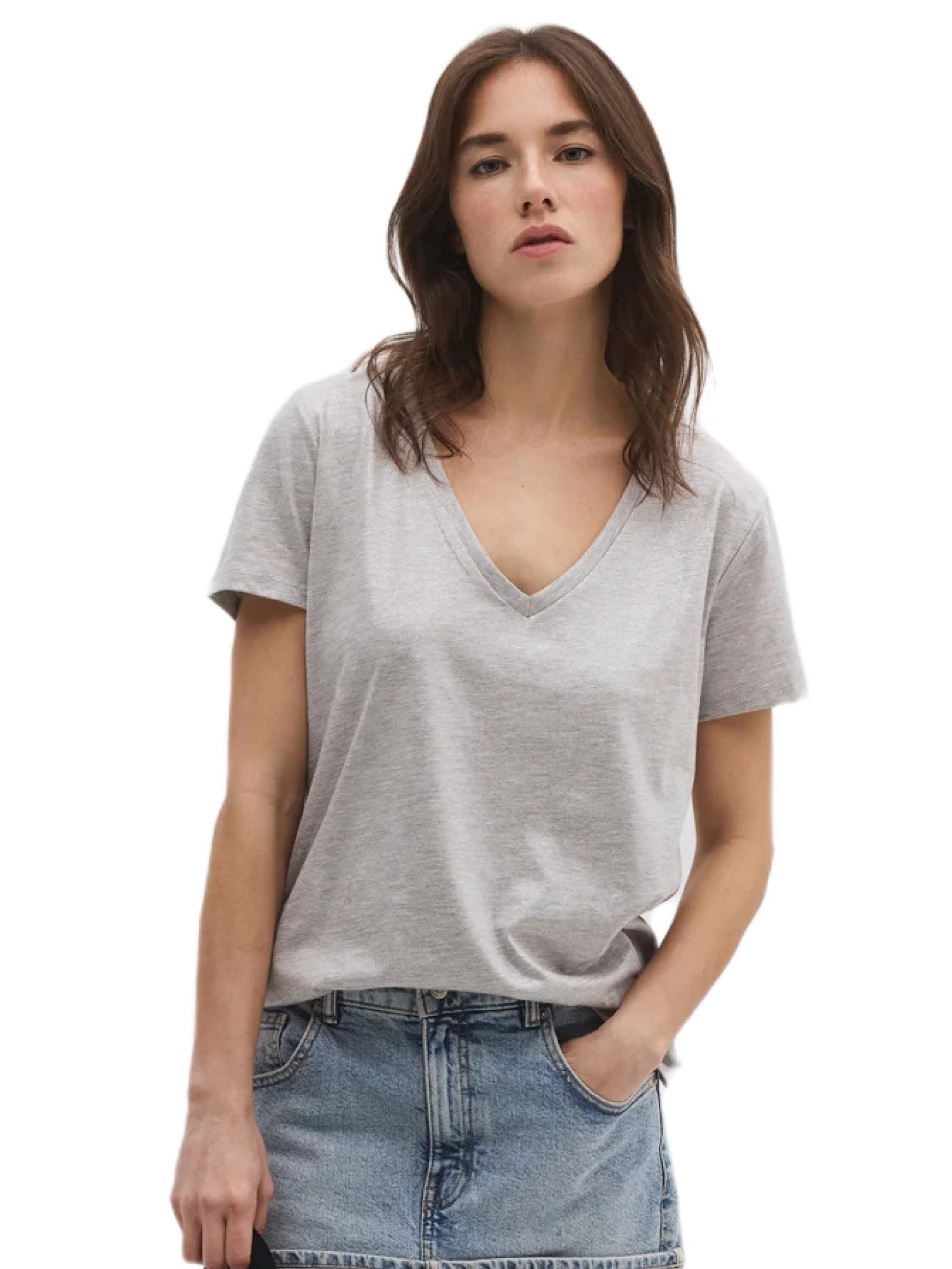 No Matter What T-Shirt Kurzärmeliges T-Shirt mit V-Ausschnitt