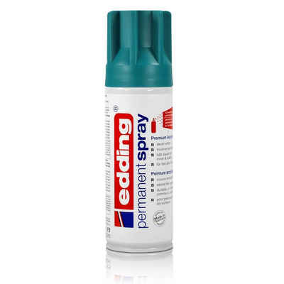 edding Sprühfarbe edding Permanent Spray petrol matt 200 ml Premium Acryllack Spraydose