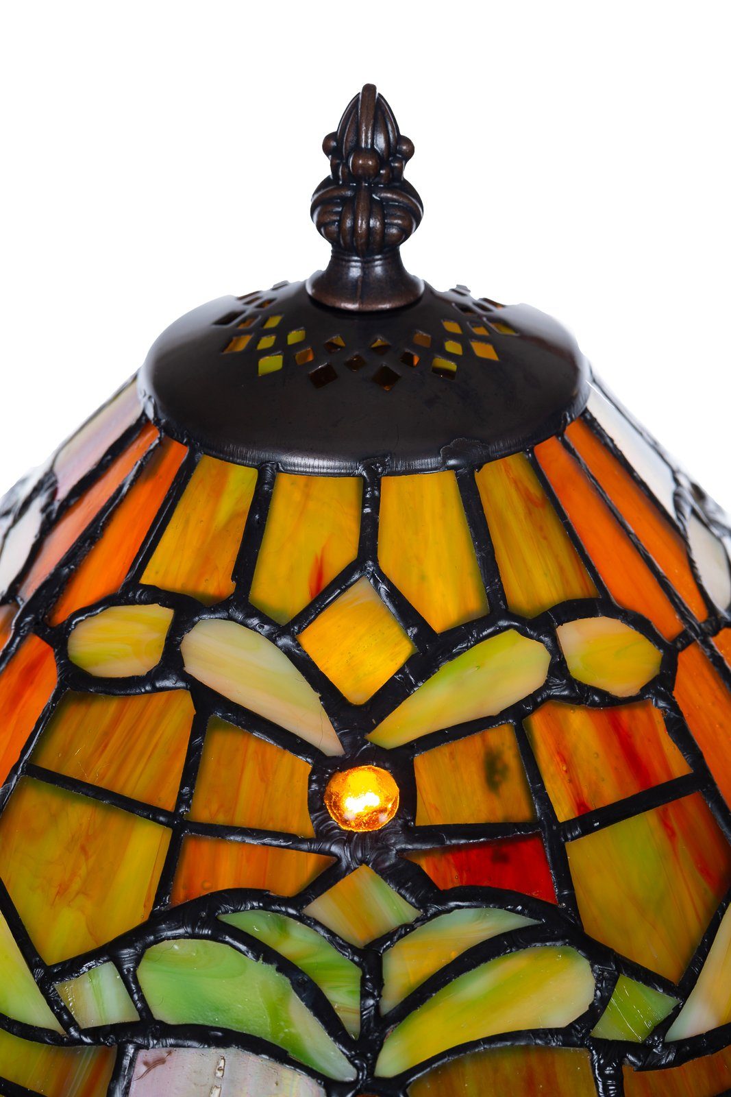 BIRENDY Stehlampe bunt Tiffany Tischlampe Dekorationslampe Motiv Ti151 Mosaik Lampe