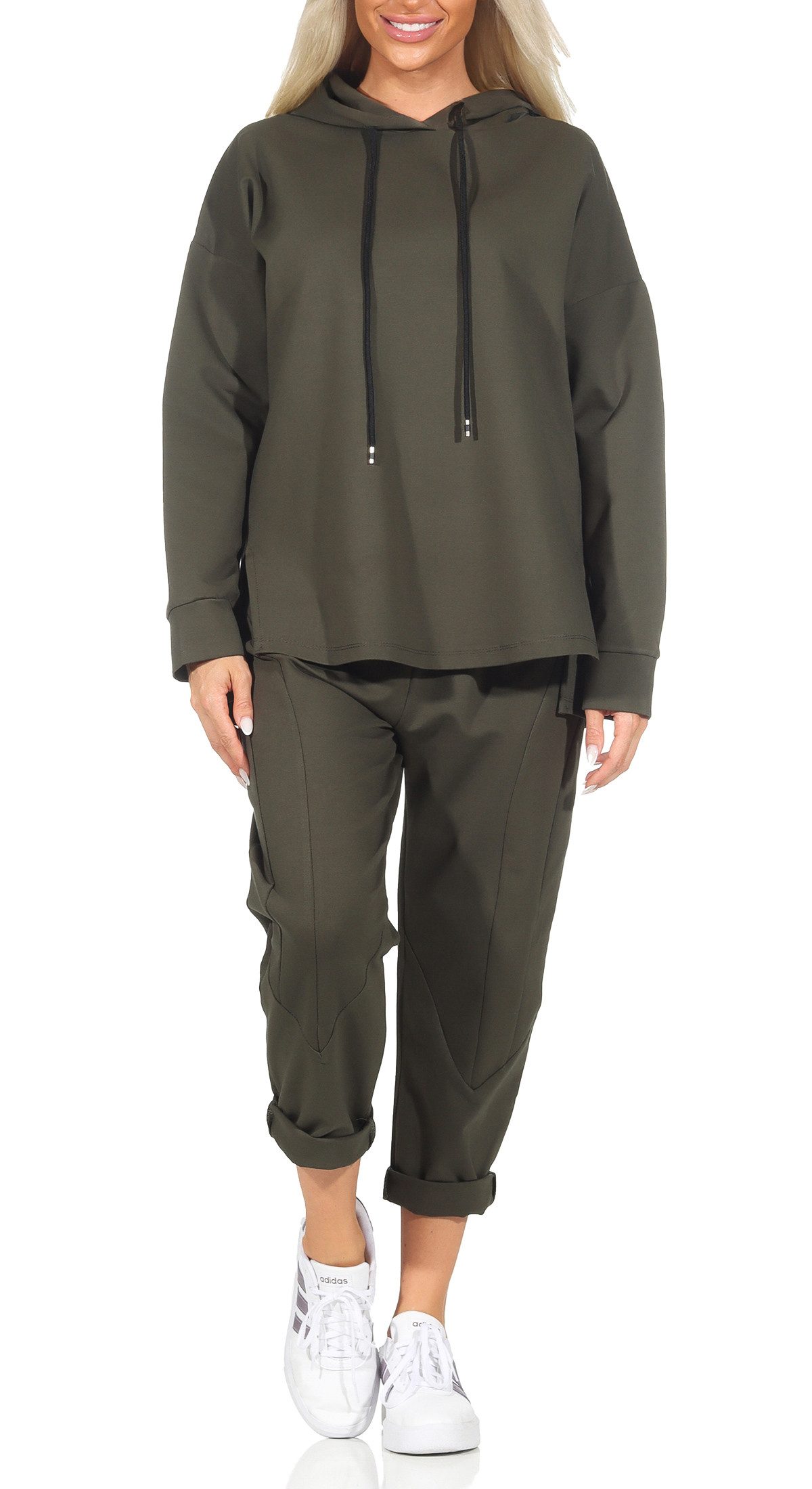 simaranda Jogginganzug Damen Jogginganzug 7036 36-42 Oliv (Set) günstig online kaufen