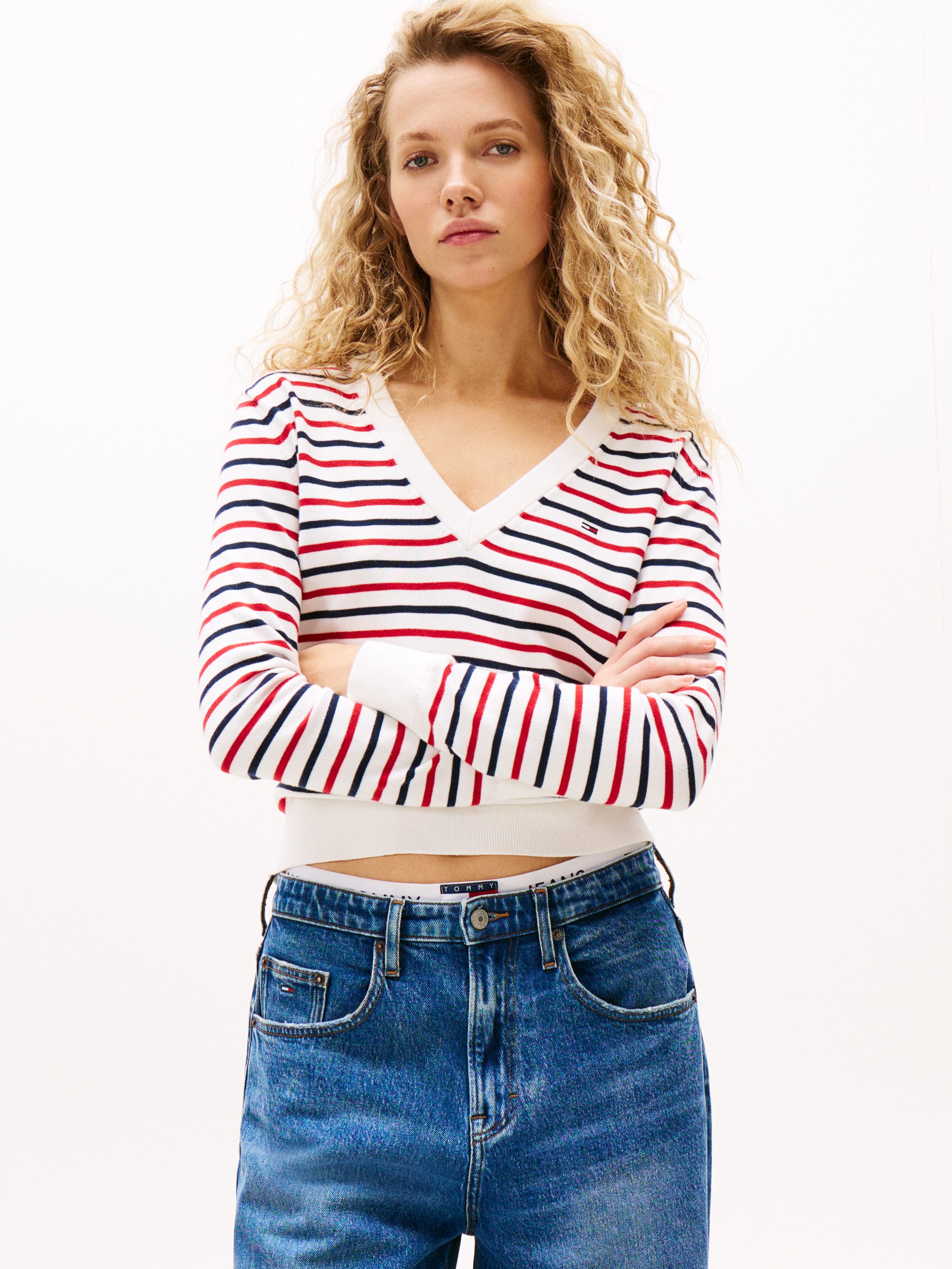 Tommy Jeans V-Ausschnitt-Pullover TJW ESSENTIAL VNECK günstig online kaufen