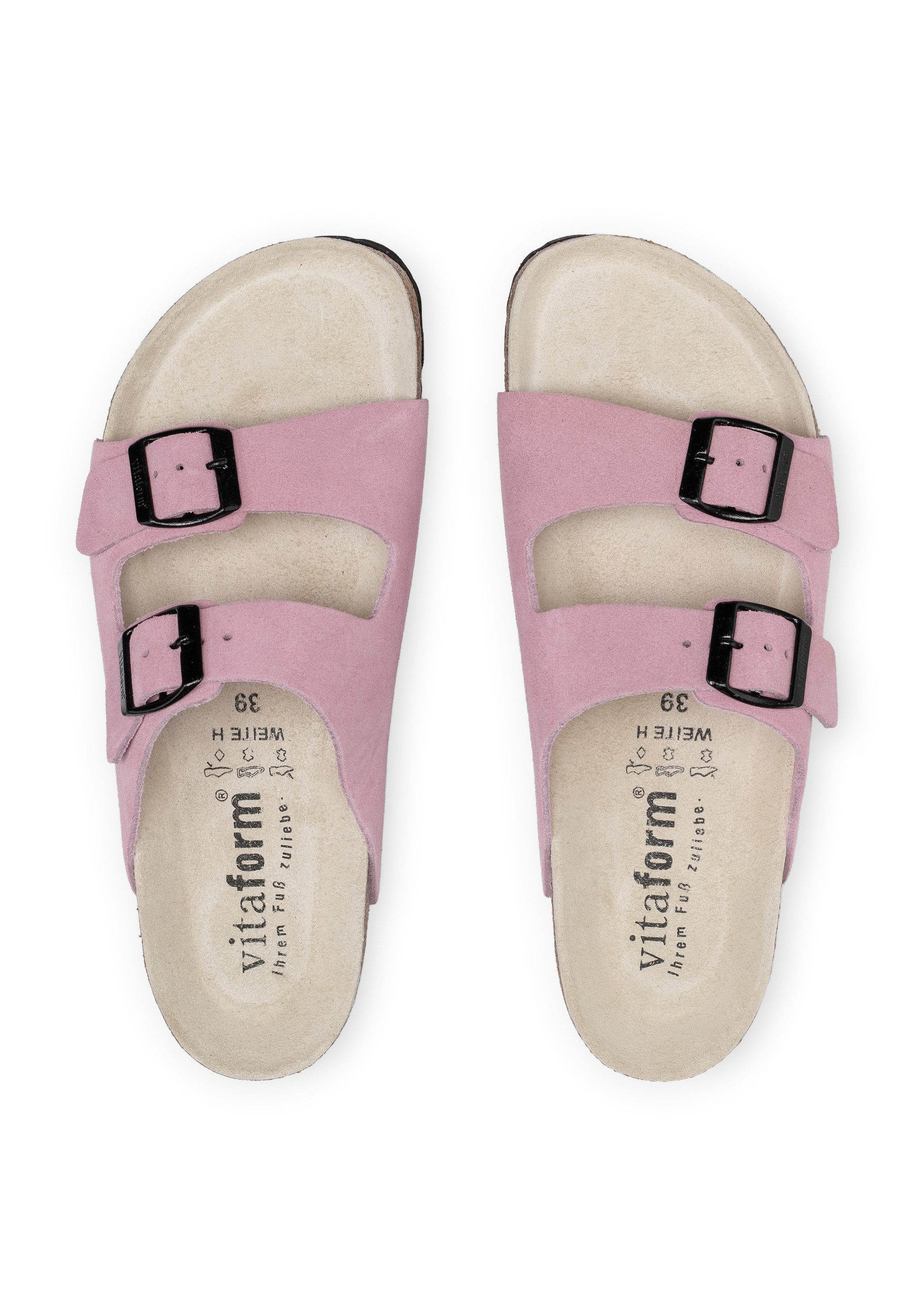 vitaform Unisex Pantoletten Veloursleder Pantolette