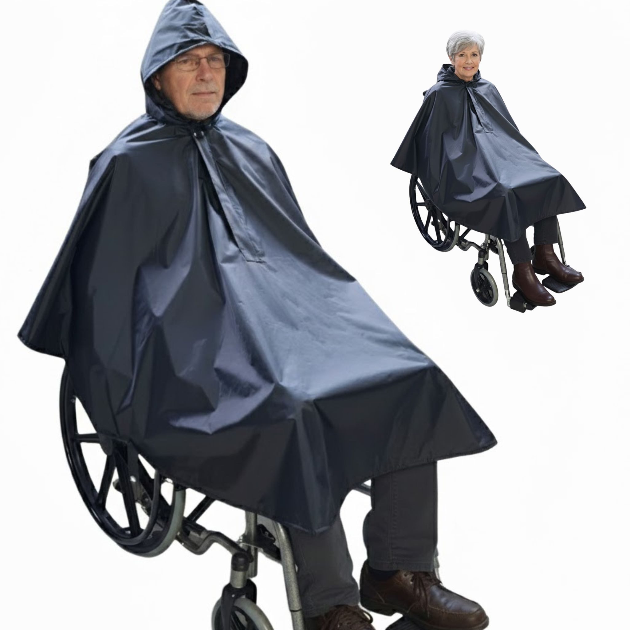 Seniori Regenponcho Rollstuhl Regencape Regenschutz für Rollstuhlfahrer