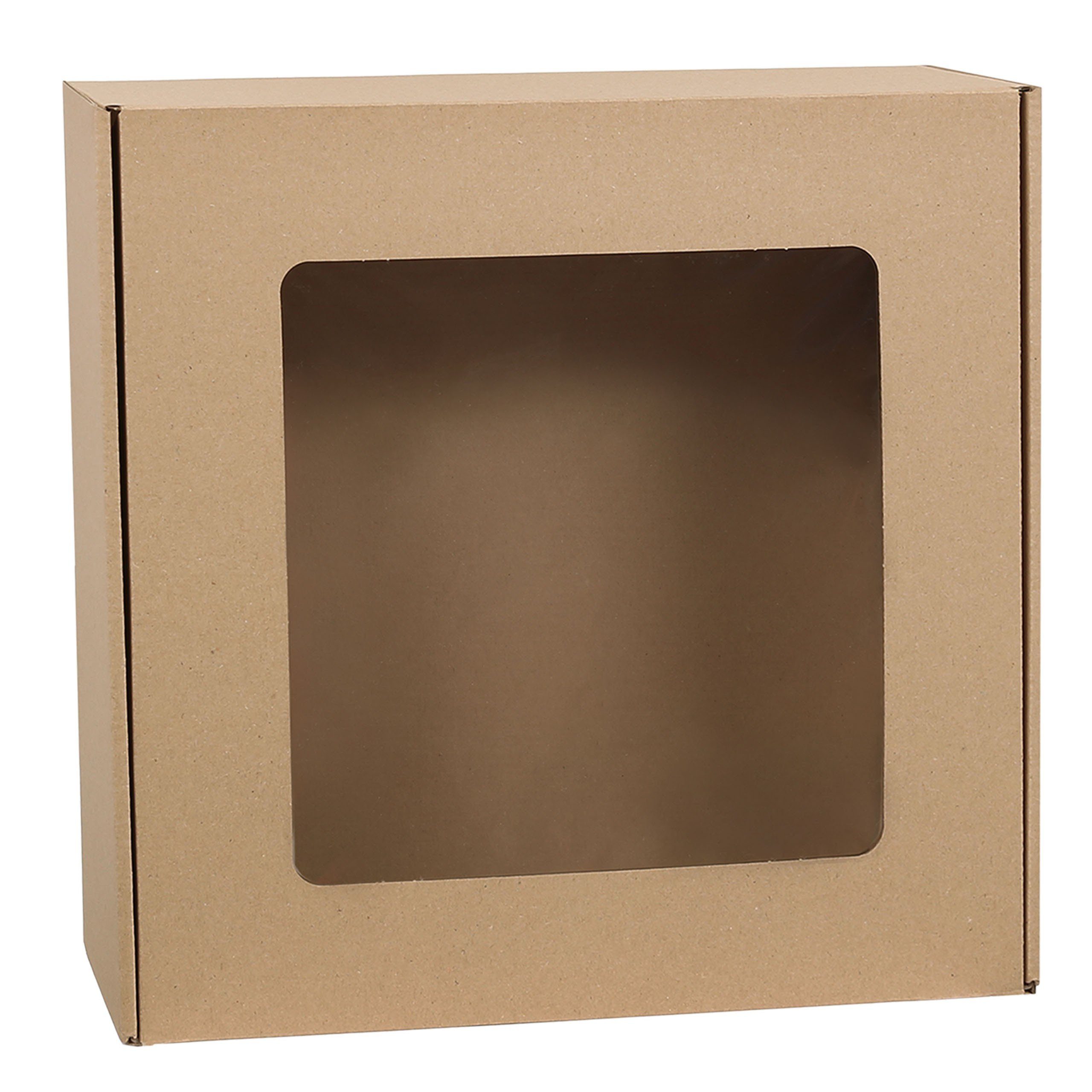 Sarcia.eu Geschenkbox Quadratische Geschenkbox mit Sichtfenster, Geschenkbox 30x30x10 cm (2 St)