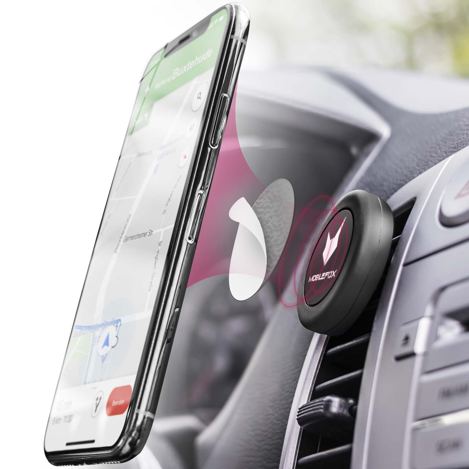 Mobilefox Smartphone-Halterung KFZ Magnet Halterung Lüftungsgitter Handy Halter Auto für Smartphone