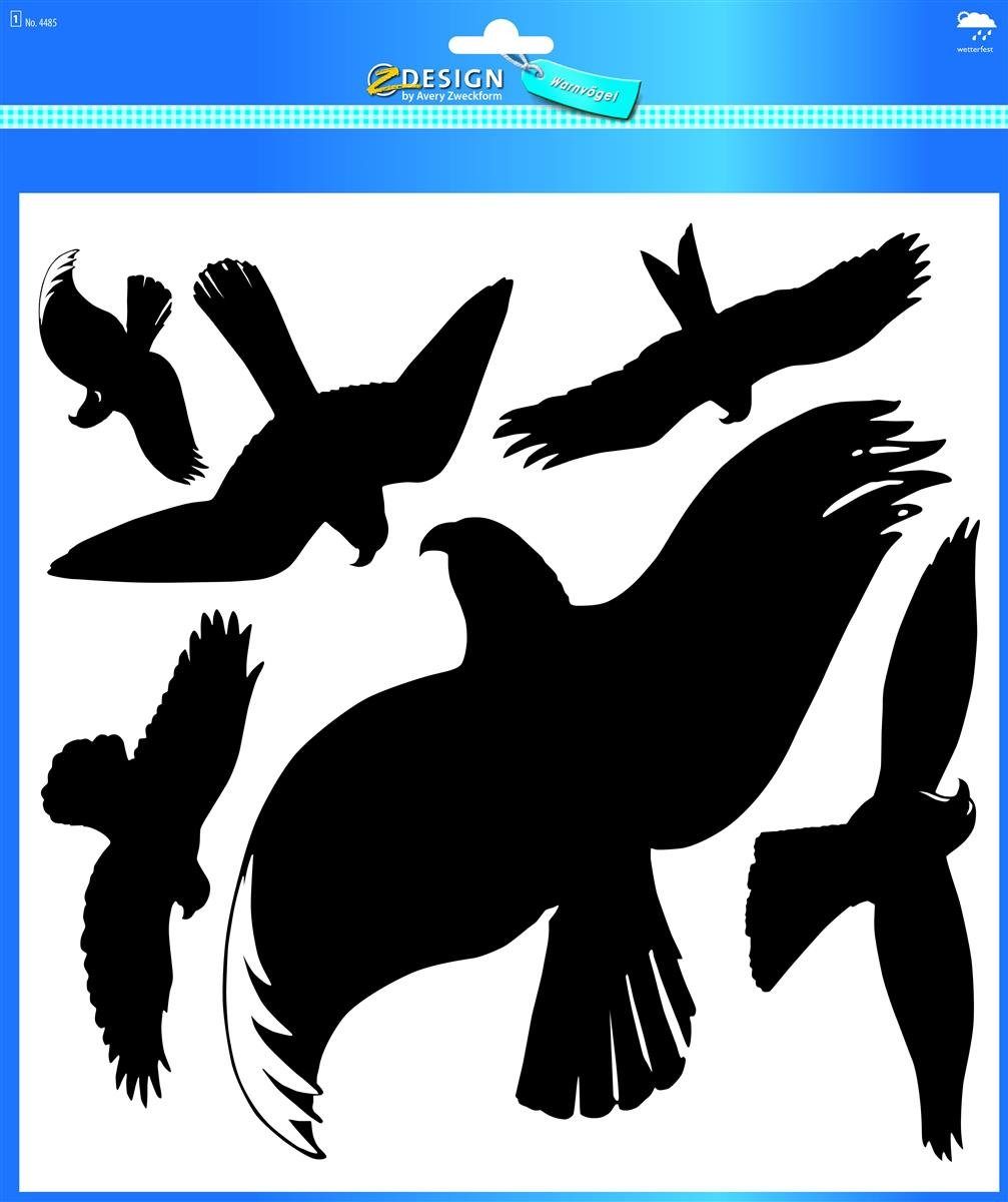 6 Warnvögel Zweckform Avery Kugelschreiber Vogel Hinweisaufkleber AVERY Zweckform