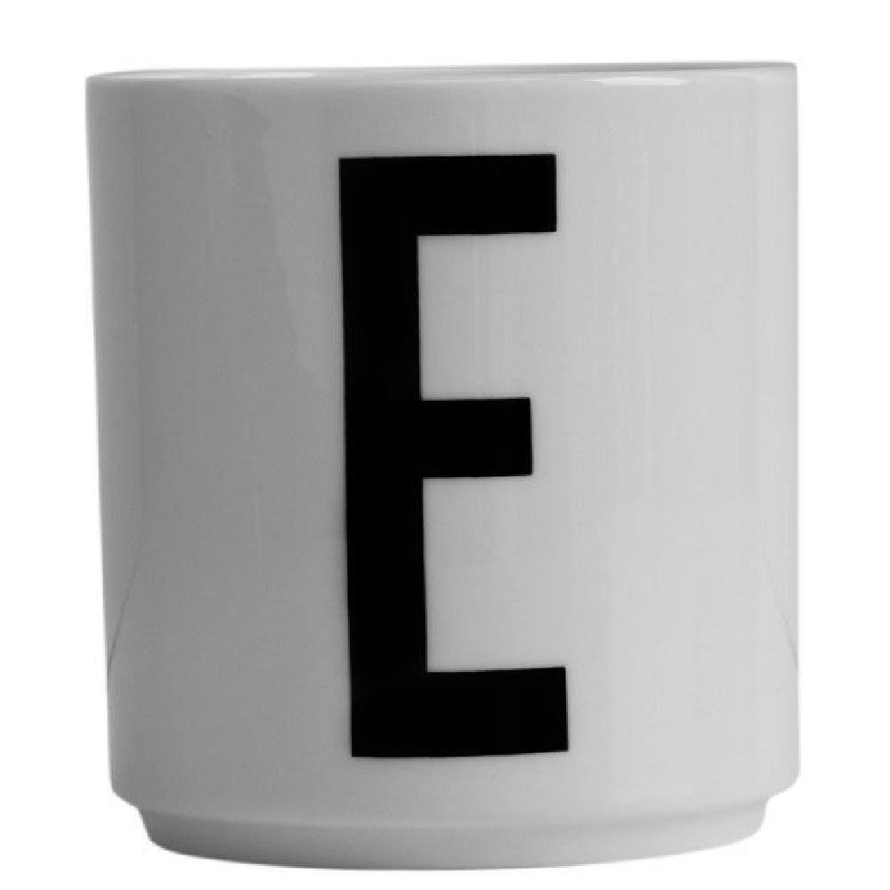 Design E Letters Tasse Weiß Tasse