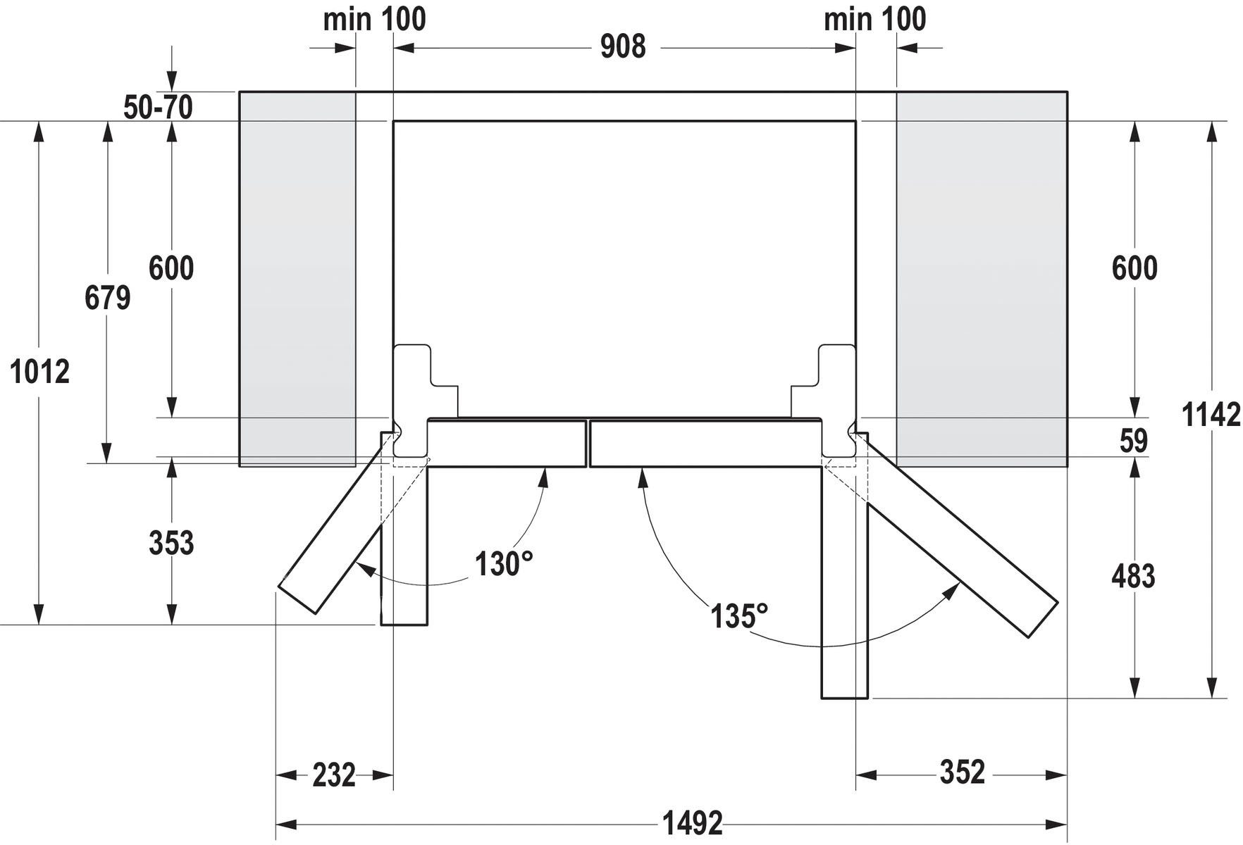 cm cm 179 91 Side-by-Side hoch, edelstahlfarben breit GORENJE NRS9EVX,