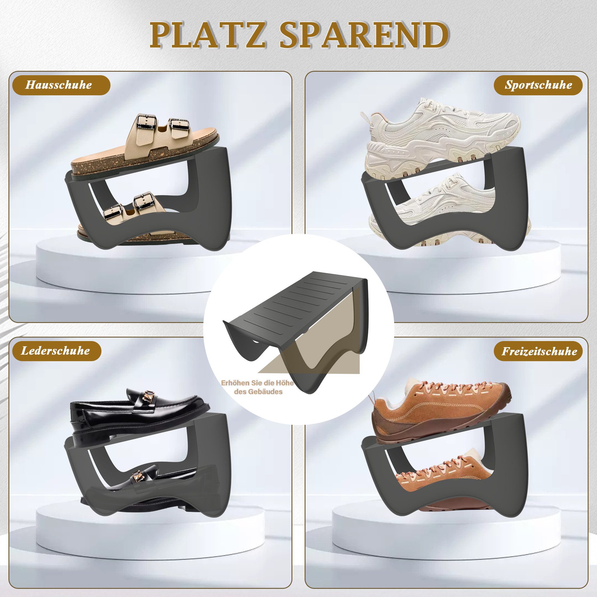 FIVMEN Schuhstapler 10 Stück Rutschfest PP Anti-rutsch Schuhschlitze – Bild 3 von 5