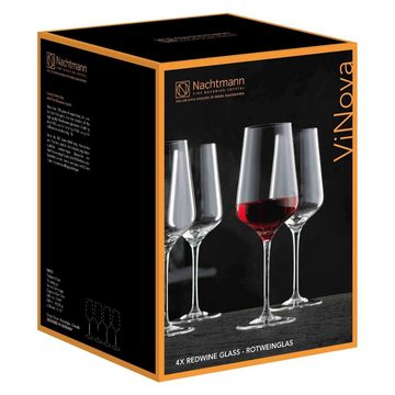 Nachtmann Rotweinglas ViNova Rotweingläser 550 ml 4er Set, Kristallglas