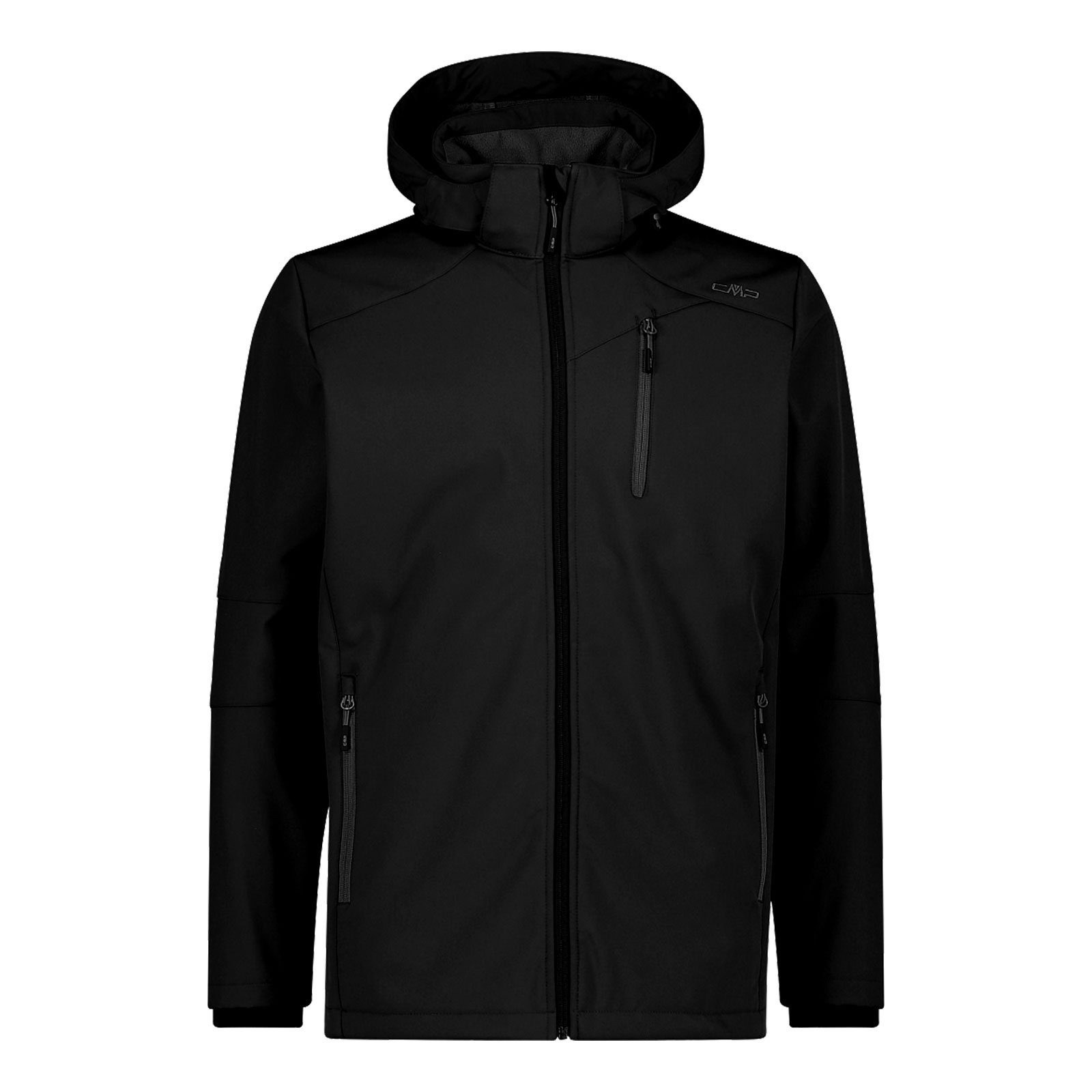 abnehmbarer Zip CMP Softshelljacke U901 Hood Man Kapuze black Jacket mit
