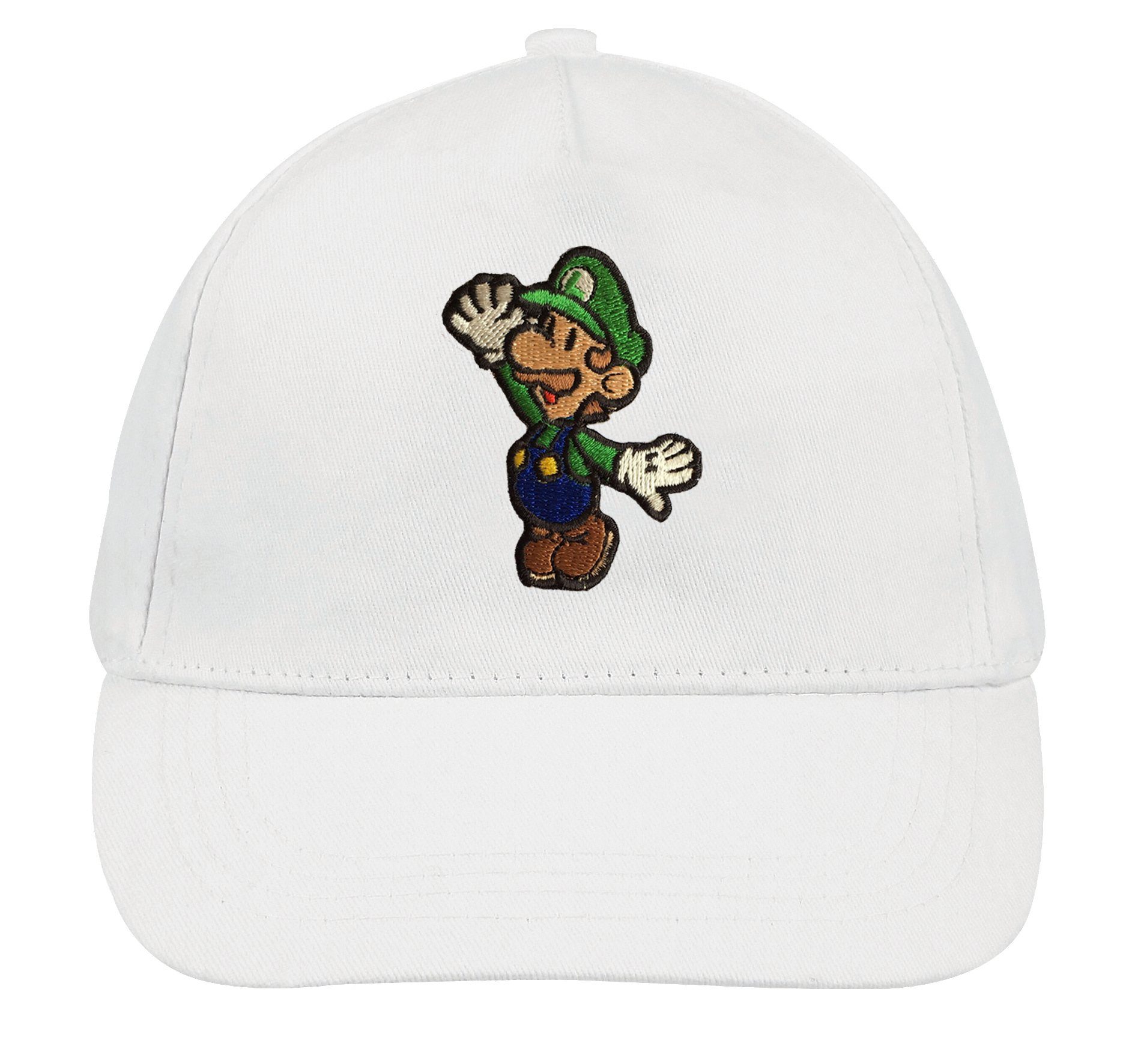 Youth Designz Baseball Cap Luigi Kinder Cap mit modischer Logo Stickerei Weiß