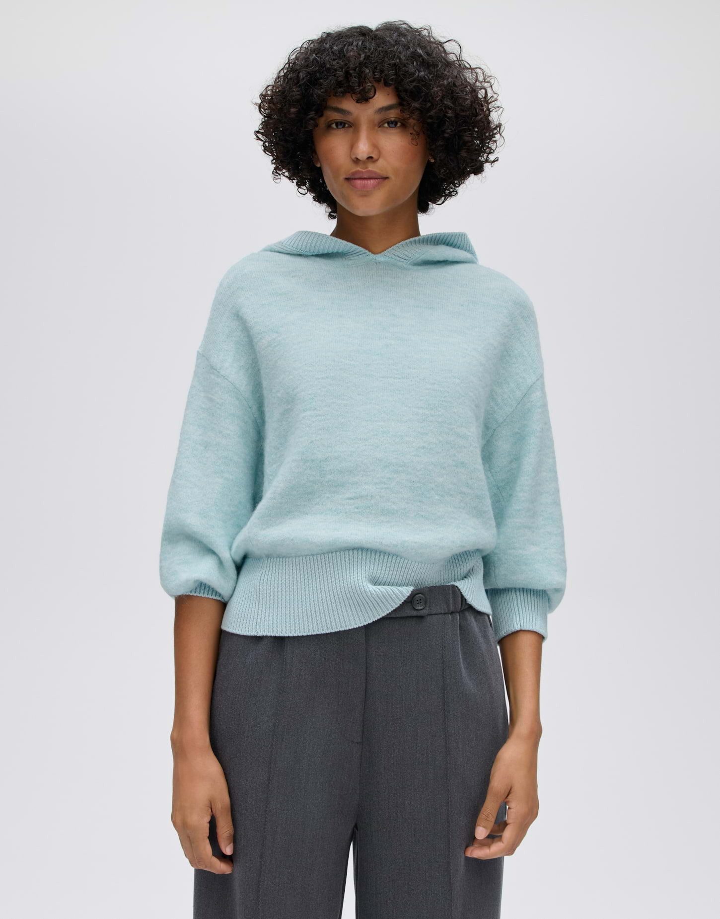 OPUS Kapuzenpullover Perlos aus weichem Strick