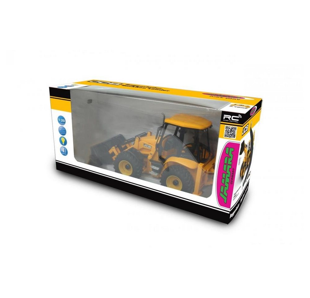 Thumbnail - Jamara RC-Bagger Baggerlader JCB, 1:20, 2,4GHz Funk, ferngesteuertes Auto, Bagger, Baufahrzeug, Gelb