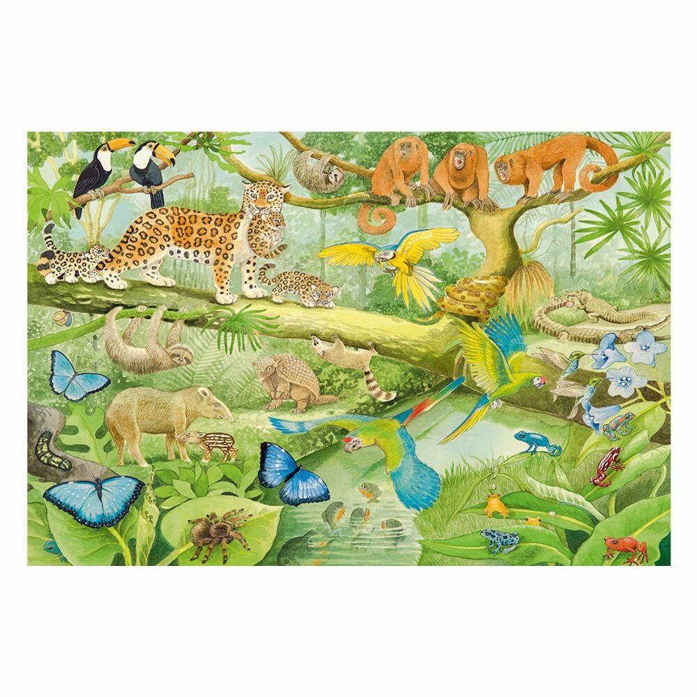 Schmidt Spiele Puzzle Puzzleteile 100 Tiere Regenwald, im