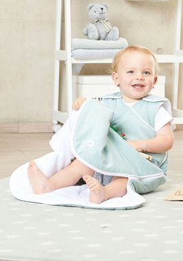 Nordic Coast Company Babyschlafsack, Baby-Schlafsack mitwachsend & atmungsaktiv I Kinderschlafsack waschbar I leichter Schlafsack I Baumwolle I Mint Grün