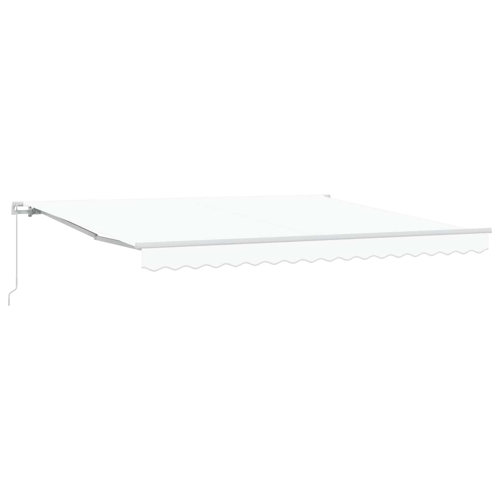 vidaXL Markise Ausziehbare Markise Weiß 400 x 300 cm Polyester und Aluminium (1-St)
