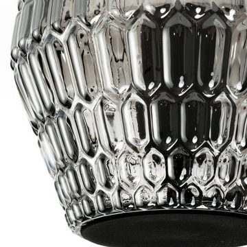 Pauleen LED Tischleuchte Crystal Sparkle, Leuchtmittel wechselbar, Warmweiß, E14, 3step dimmbar, Grau/Glas