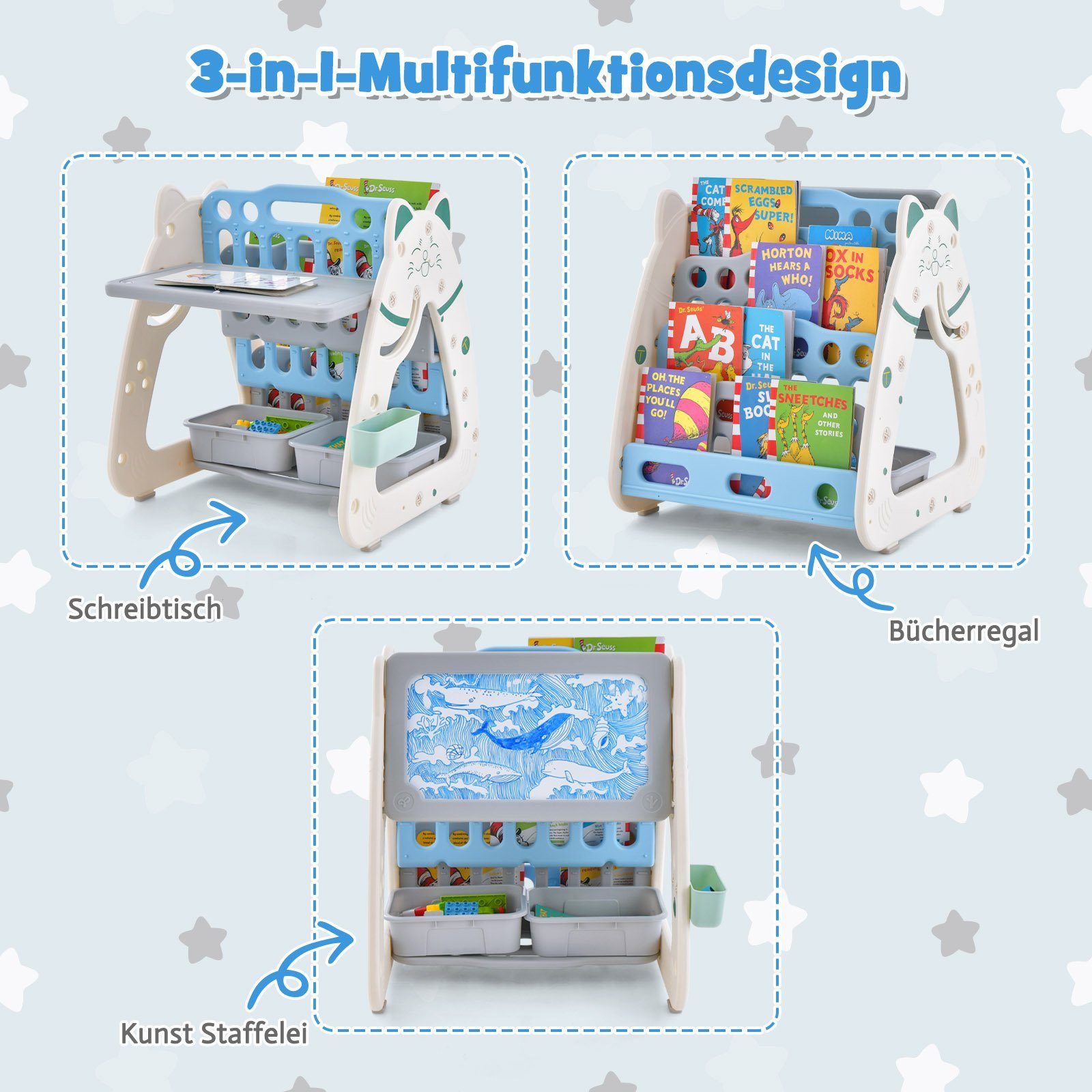 COSTWAY Tafel 3 in 1 Kinder günstig online kaufen