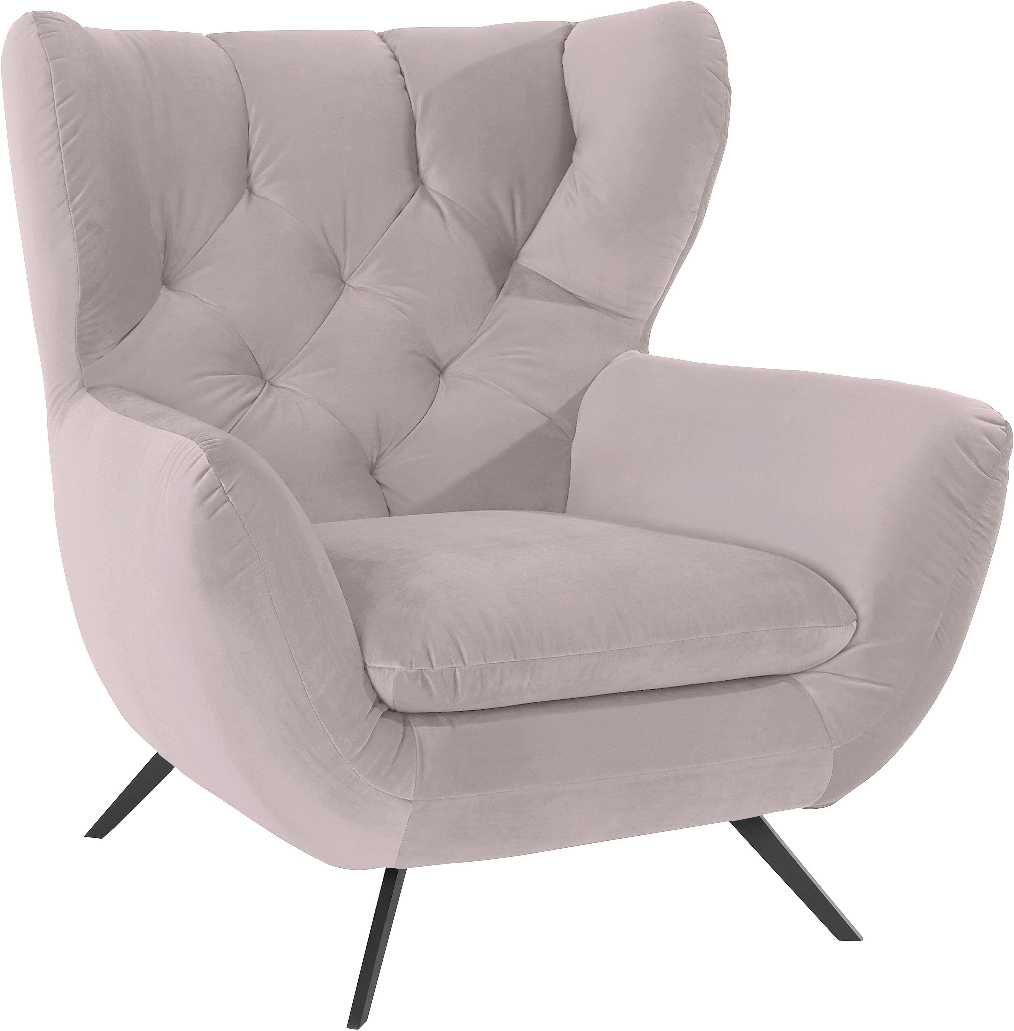 3C Candy Sessel Beatrice Ohrensessel mit Knopfheftung im Rücken, bequemer R günstig online kaufen