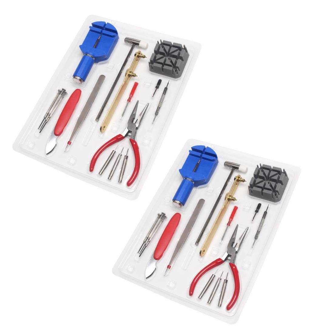 BAYLI Werkzeugkoffer 2 x 16 teiliges Uhrmacherwerkzeug Set, Werkzeug Uhren und Schmuck