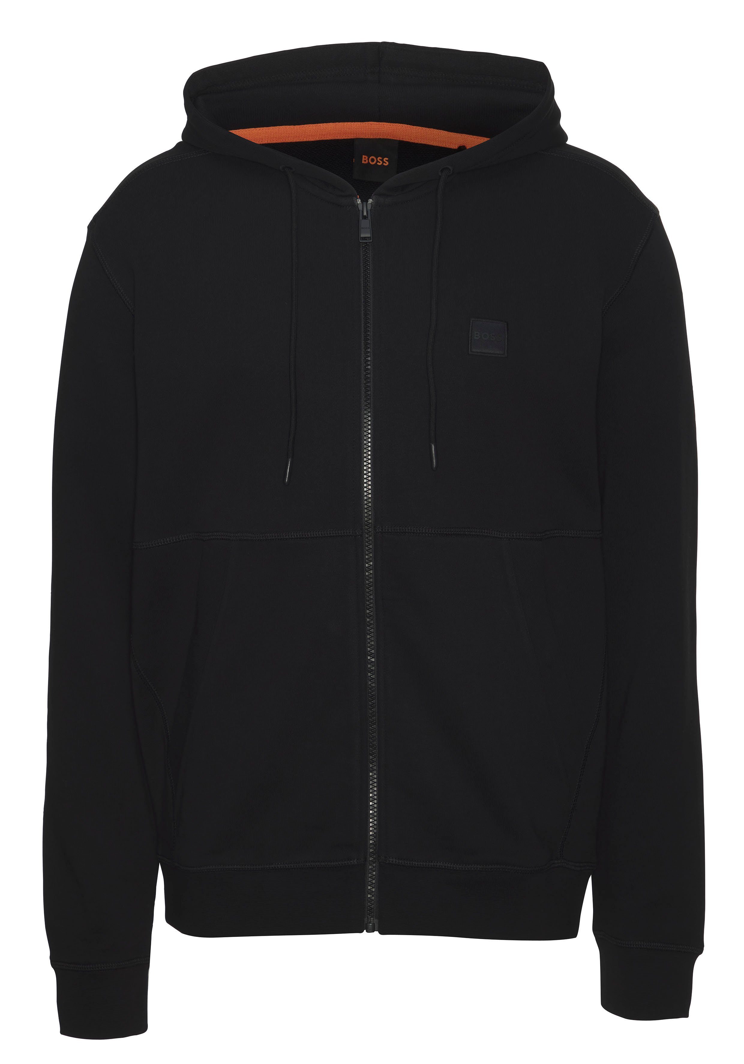 BOSS ORANGE Outdoorjacke Zetalky mit Kängurutasche 001_Black