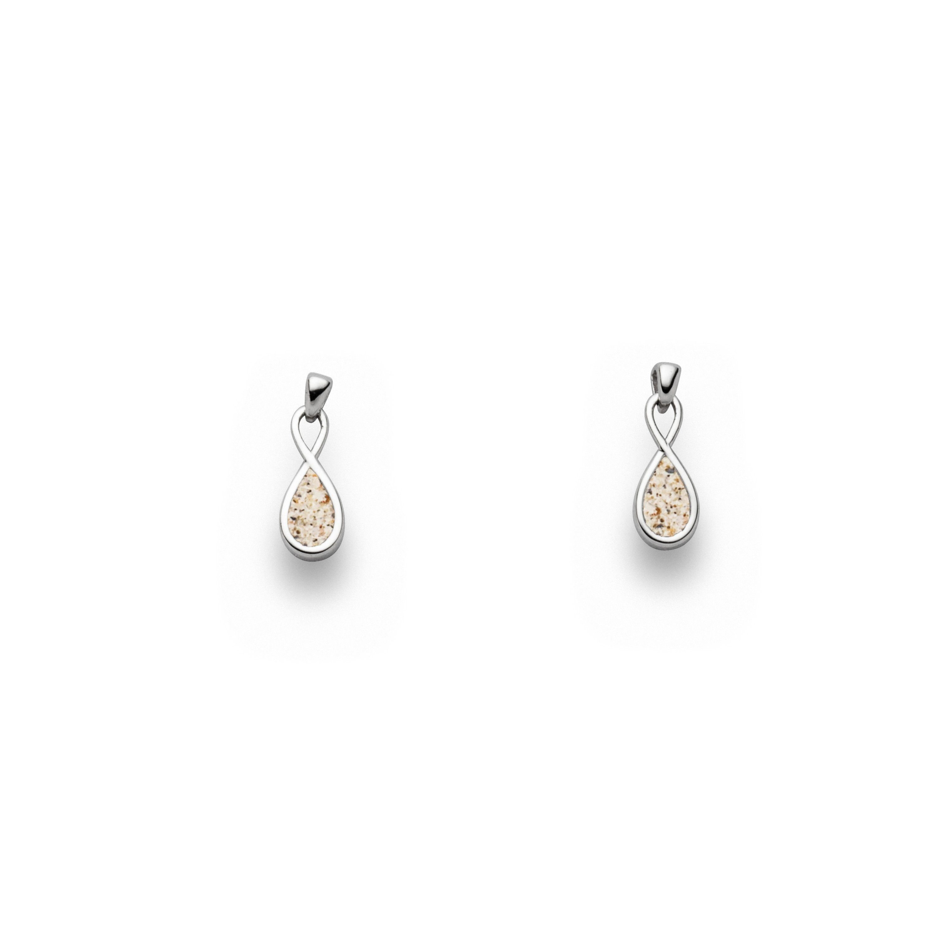 DUR Paar Ohrstecker Forever O5550 925 Silber Sandstrand Infinity Ohrringe Damen