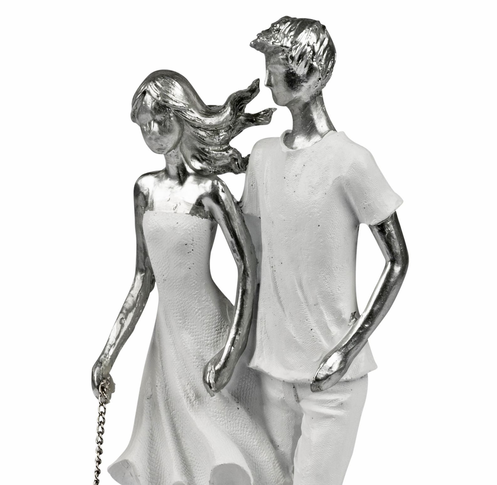 formano Dekofigur Dekofigur Paar mit Hund 27 cm Handbemalt Skulptur Liebe M günstig online kaufen