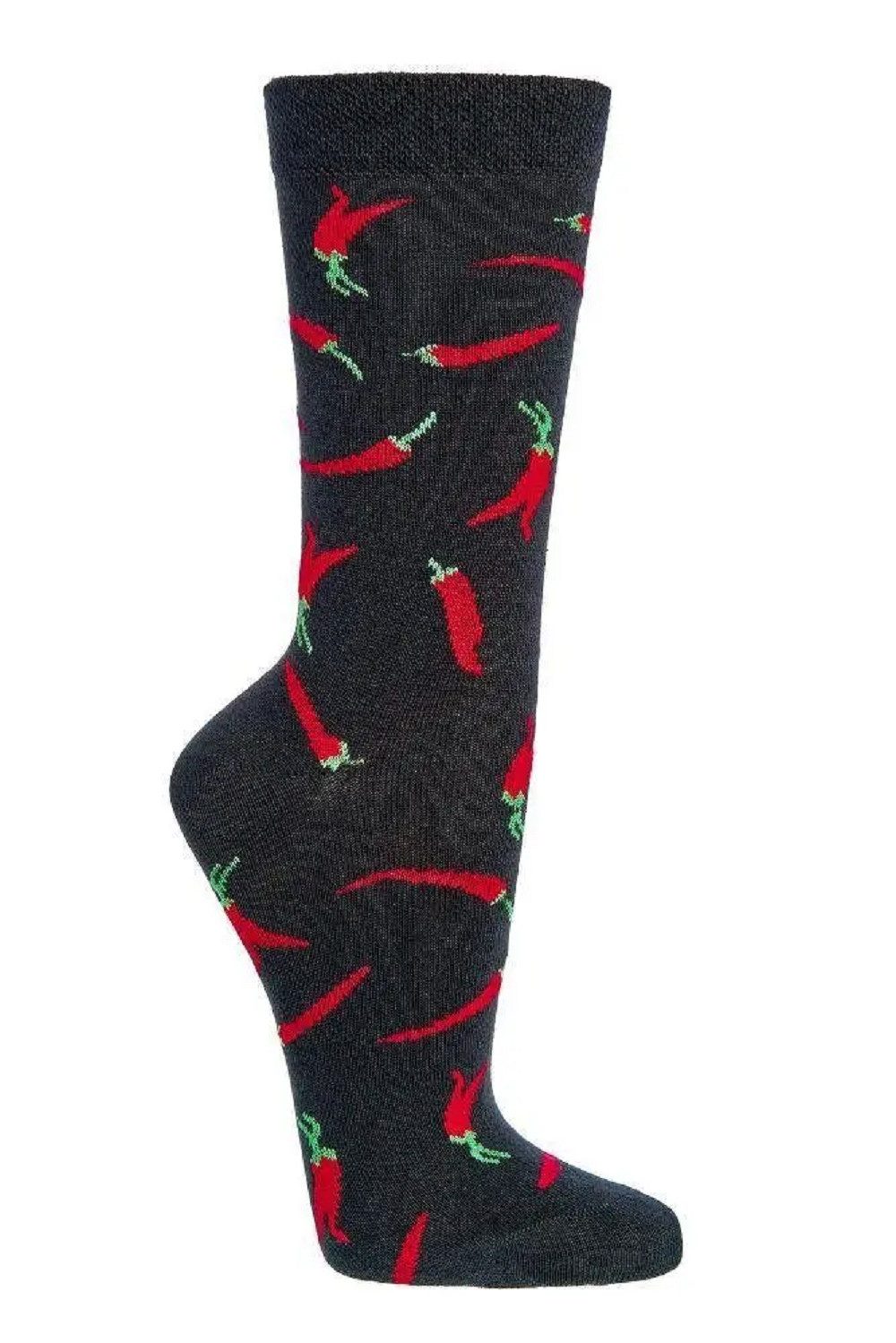 Socks 4 Fun Freizeitsocken Socks 4 Fun Motivsocken Chili (2-er Bündel, 2-Paar, 2 Paar) lustiges Design