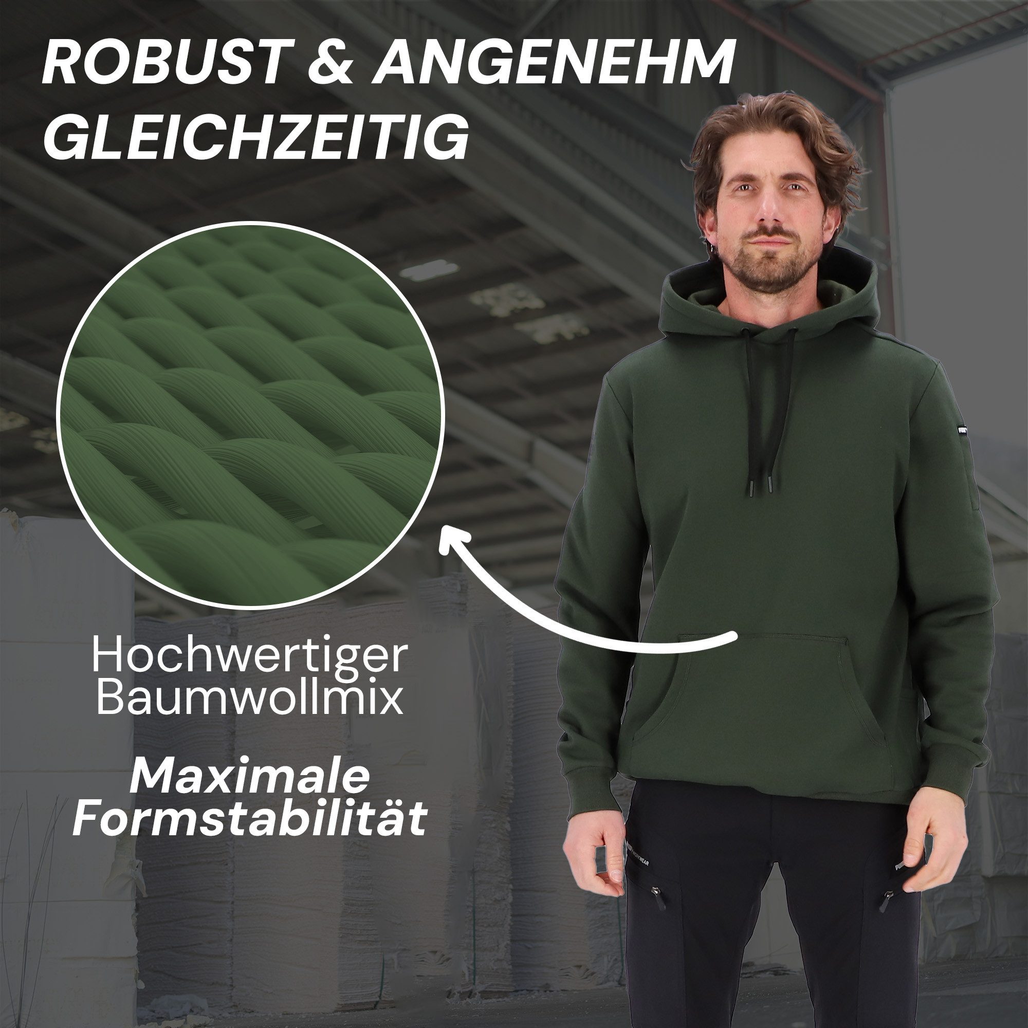 PUMA Workwear Hoodie ADVANCED Herren Pullover mit Kapuze und Taschen Atmung günstig online kaufen