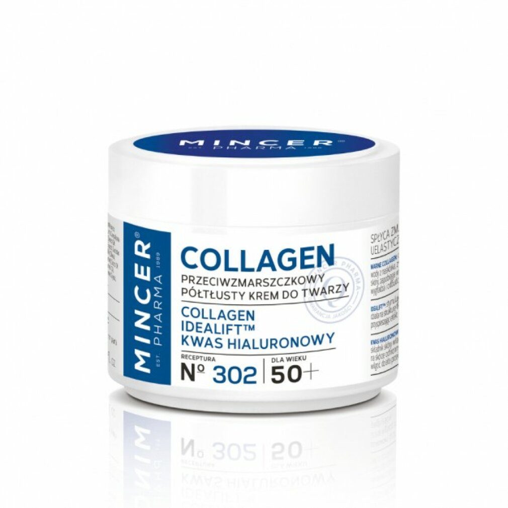 Tagescreme Mincer Pharma Collagen 50+ Anti-Falten Halbfettcreme Nr. 302 50ml