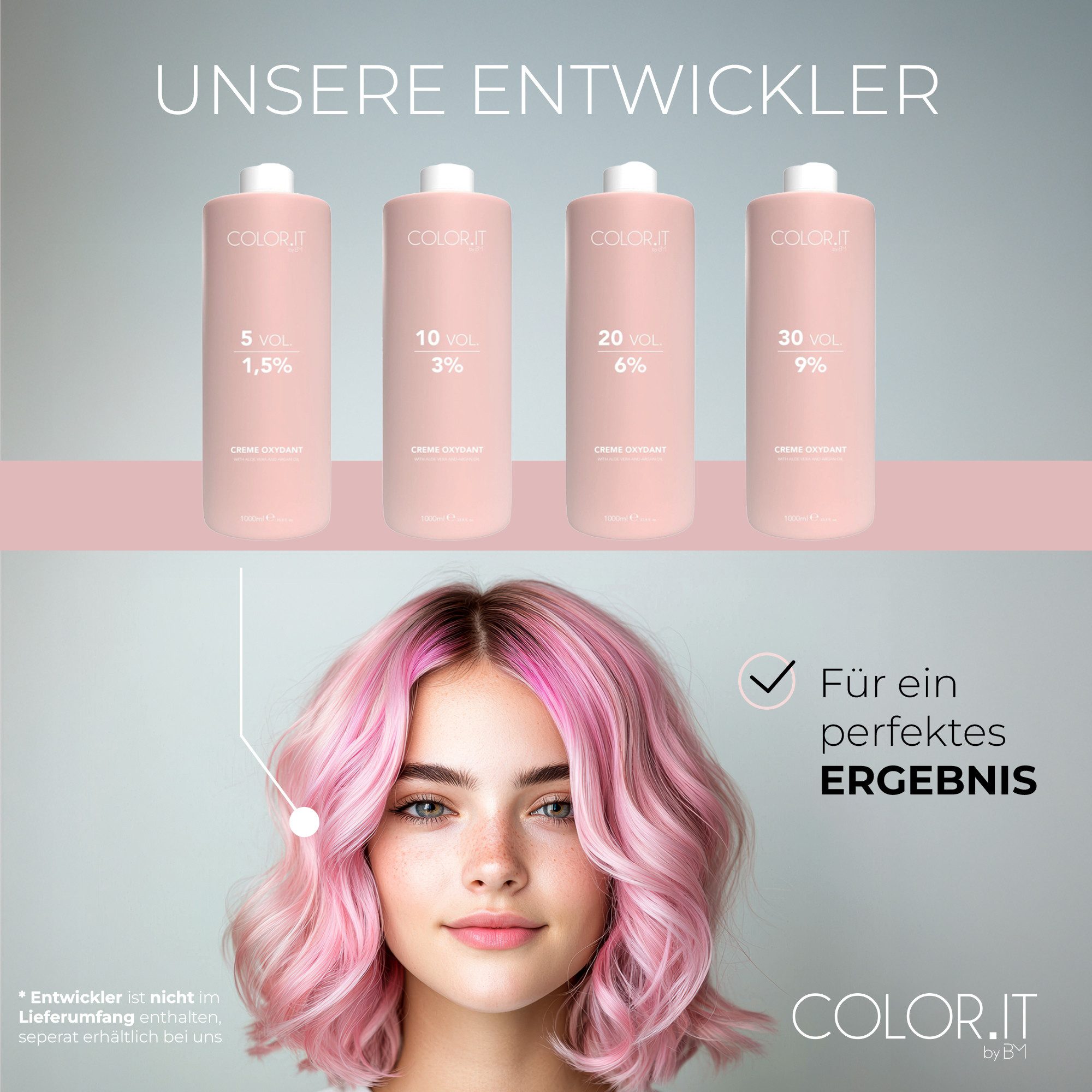 COLOR.IT Haarfarbe in Salonqualität, 100ml, (3er Pack) 100ml je Tube
