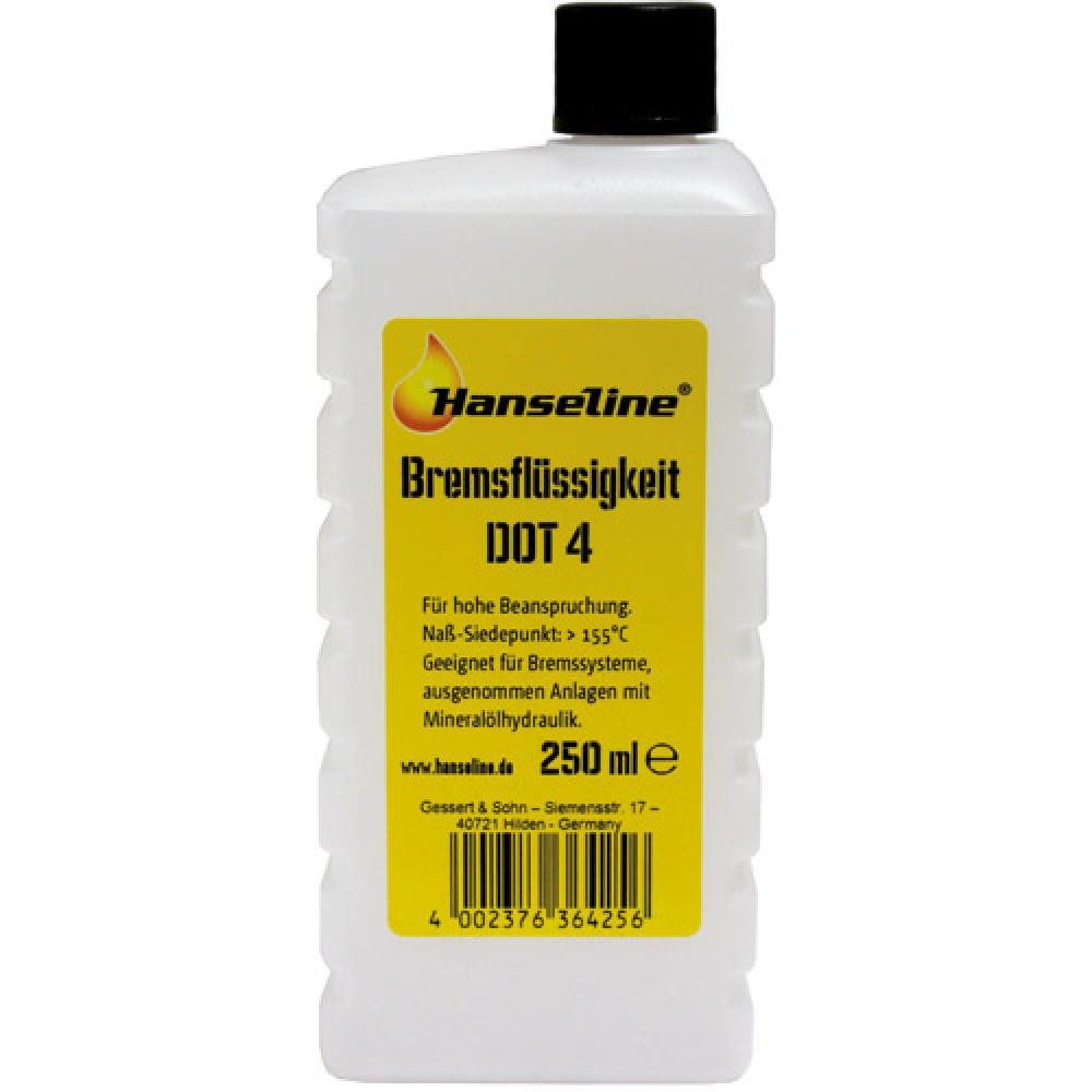 Hanseline Fahrradöl Hanseline Bremsflüssigkeit DOT 4 Flache 250ml 306425