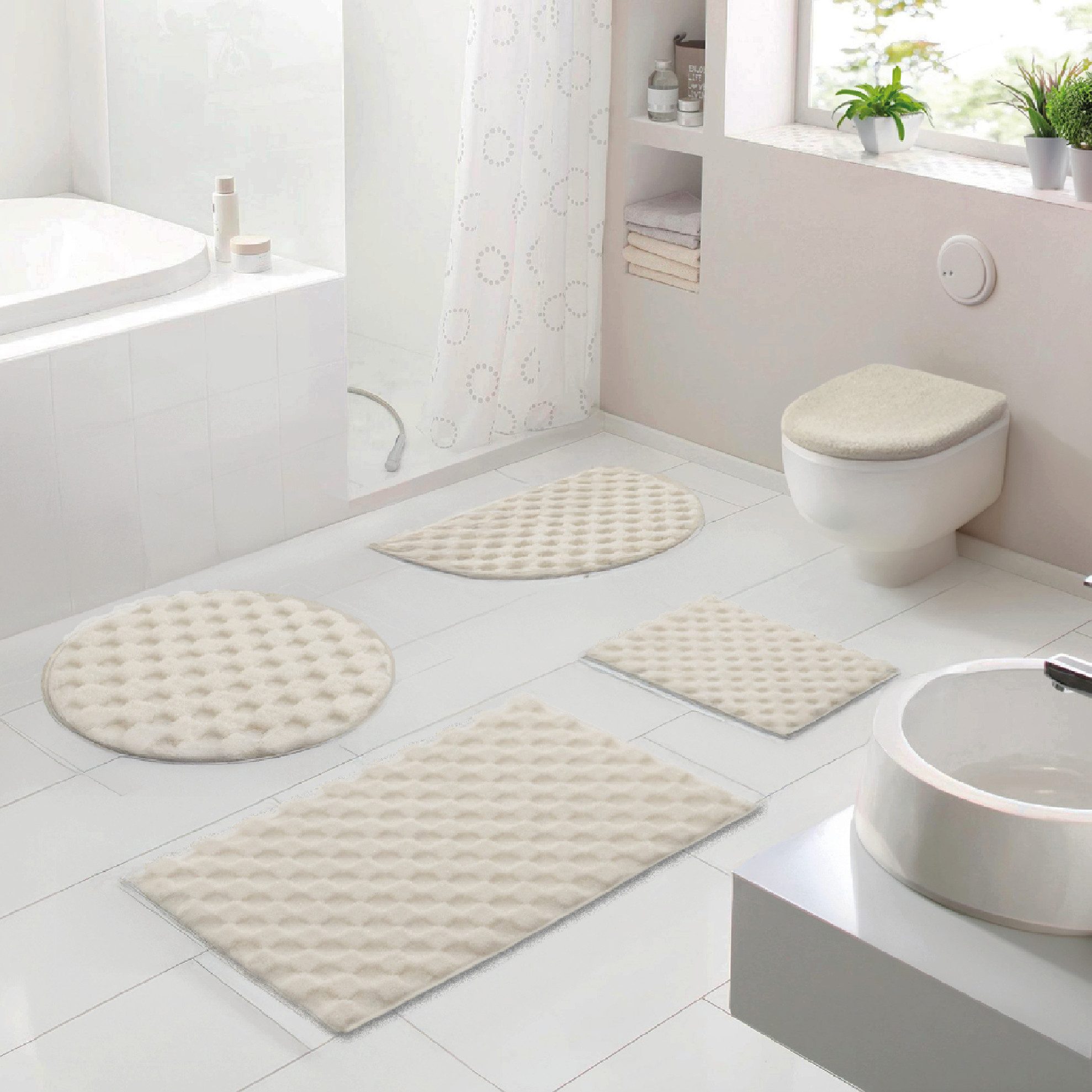 OTTO home Badematte Naala, Badvorleger, Badezimmer Teppich, sehr weich, Höh günstig online kaufen