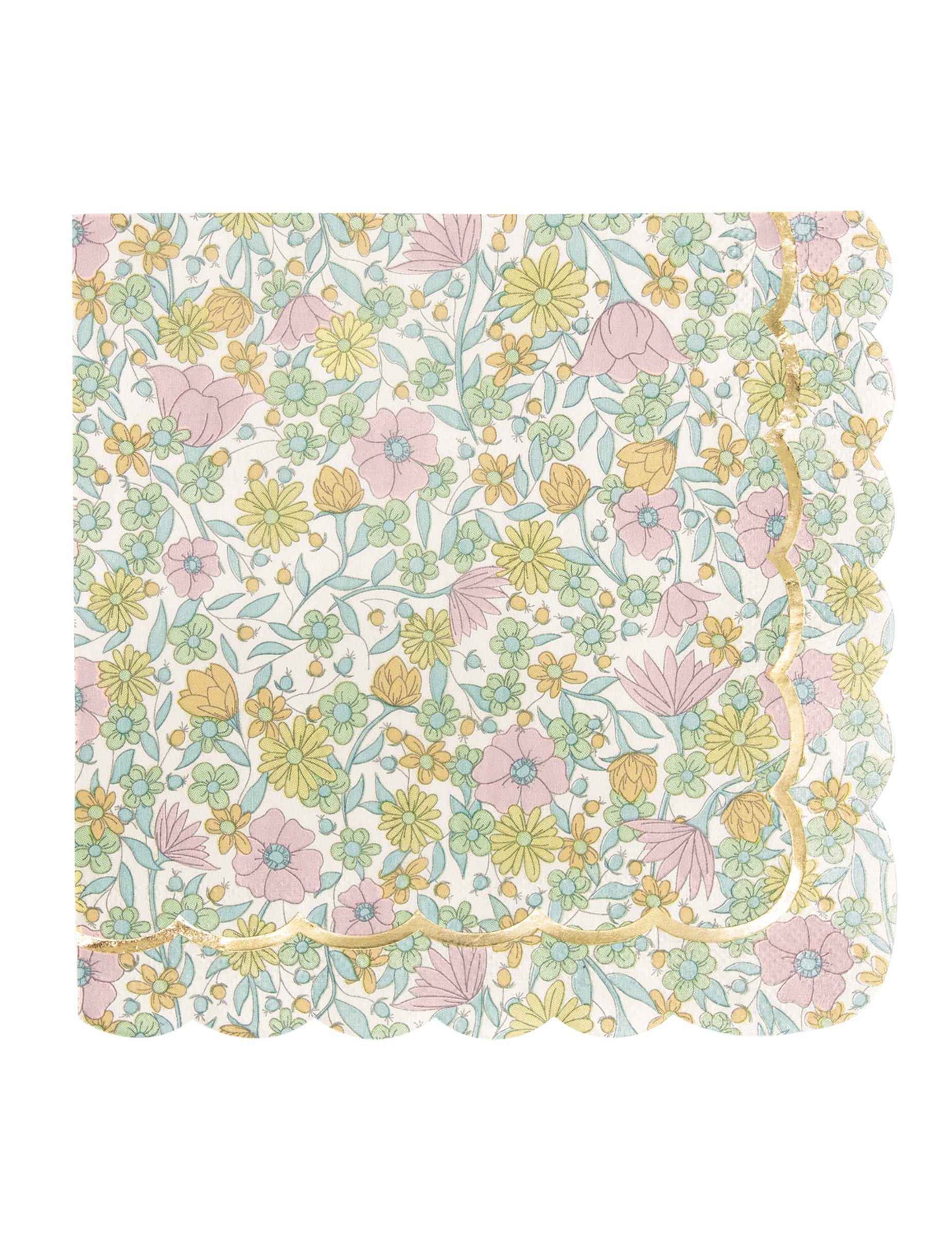 PartyPro Kostüm 16 Servietten Shabby Gold 33 x 33 cm