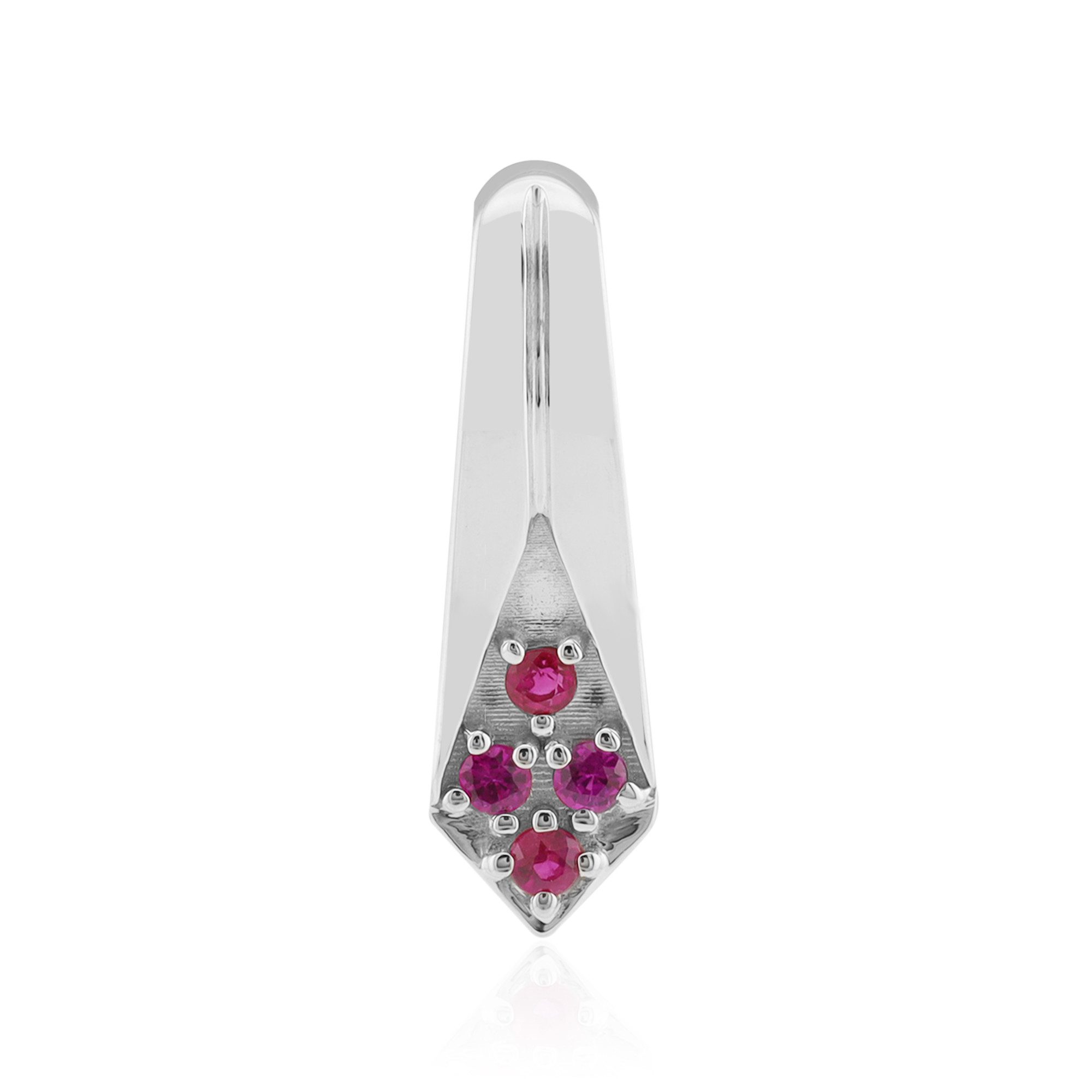 Cavill Kettenanhänger Cavill Rubin-Silberanhänger mit 4 burmesischen Rubinen 0,17 ct (1-tlg)
