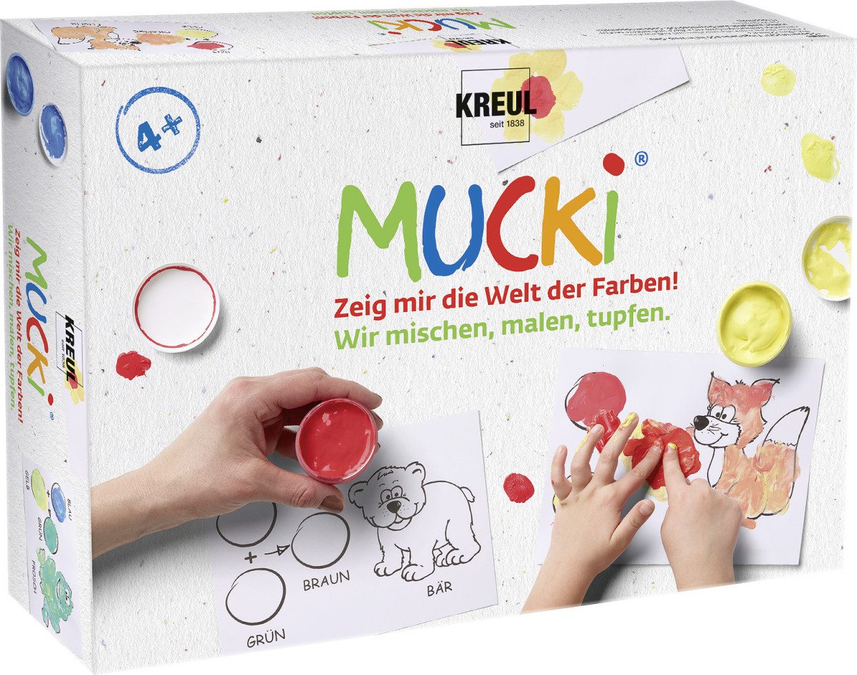 Kreul Bastelfilz Kreul Fingerfarbe Mucki Wir mischen malen tupfen 5