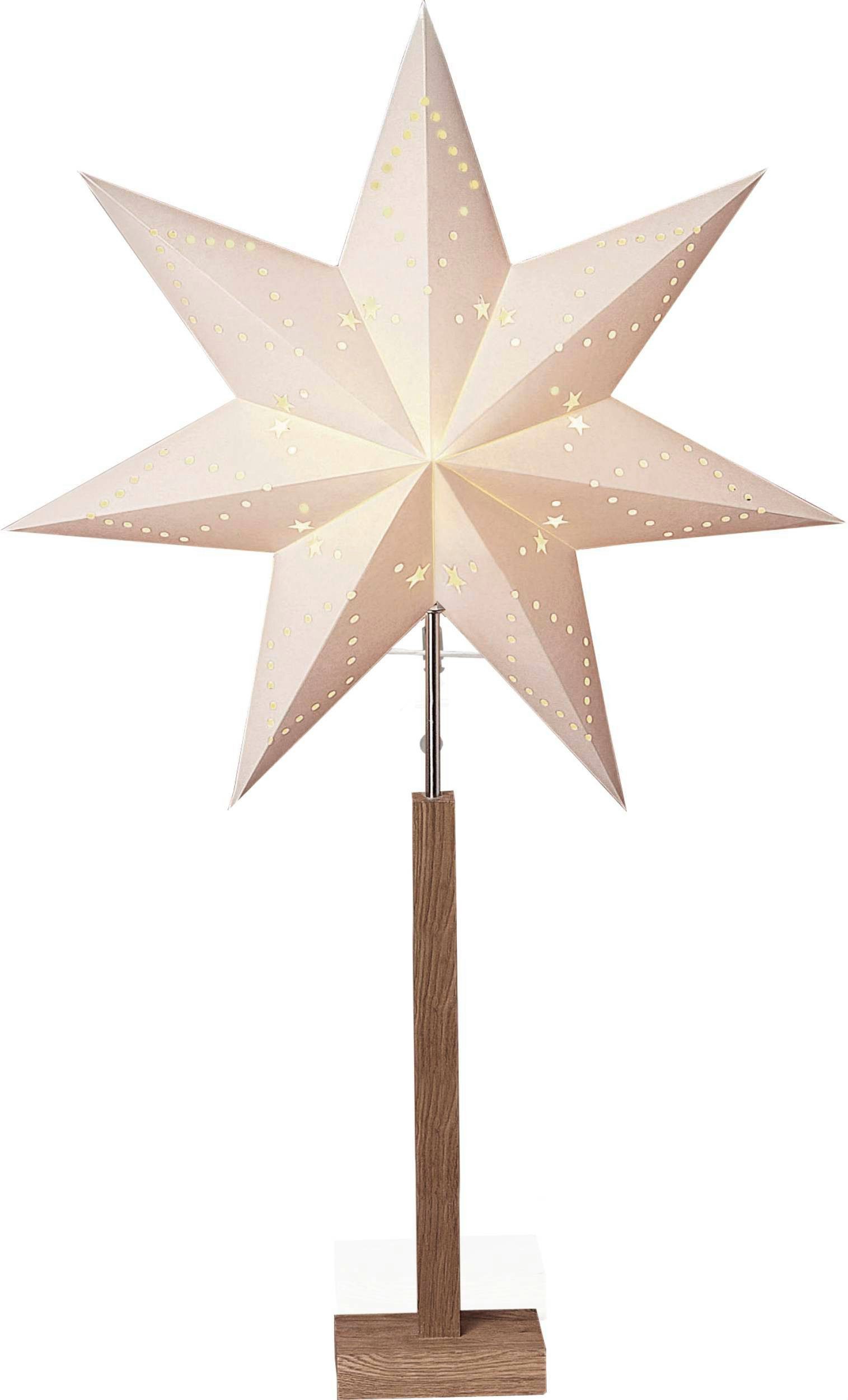 STAR TRADING Stehlampe Standleuchte Stern Karo, günstig online kaufen