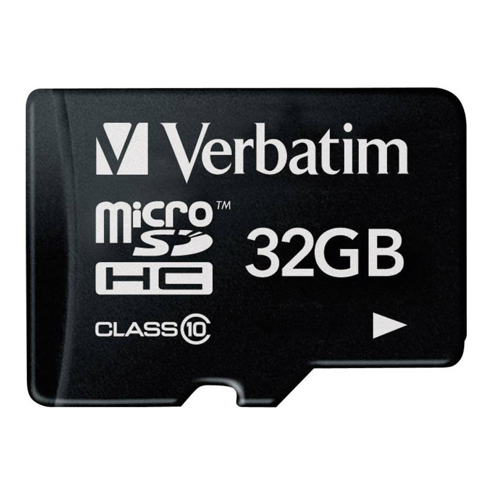 Verbatim microSDHC Karte 32GB Class 10 44013 Speicherkarte