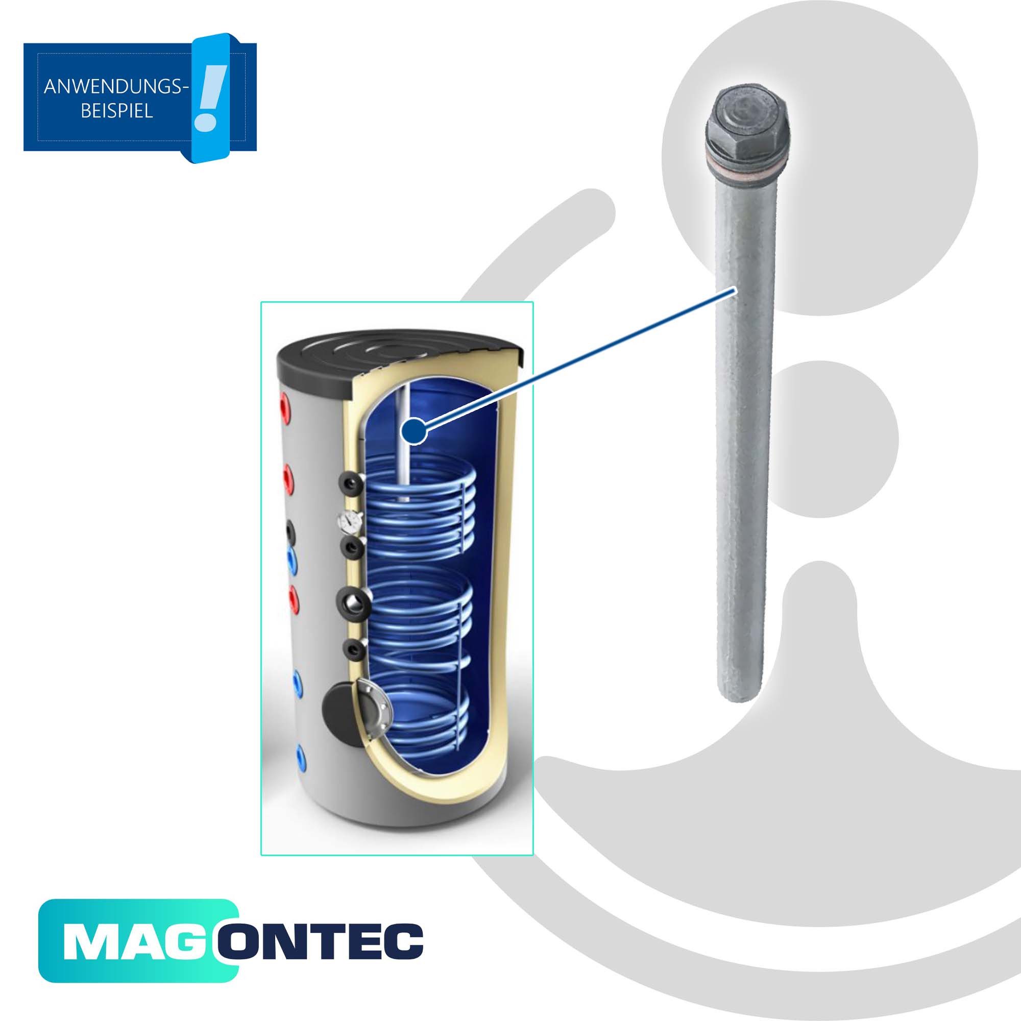 MAGONTEC Heizkörper MAGONTEC Magnesium Schutzanode Opferanode für Trinkwasserspeicher