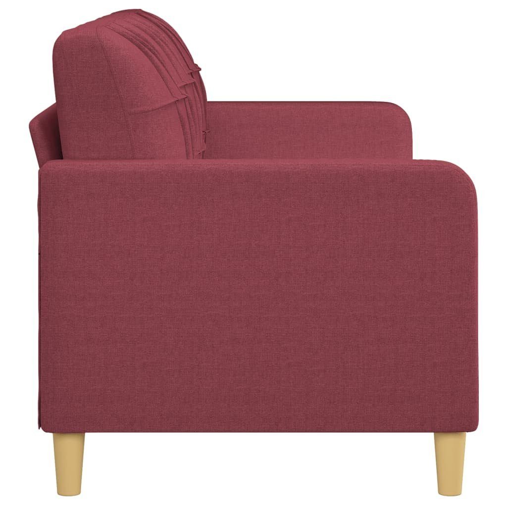vidaXL Sofa Stoff cm 3-Sitzer Sofa 180 Couch Weinrot Möbel