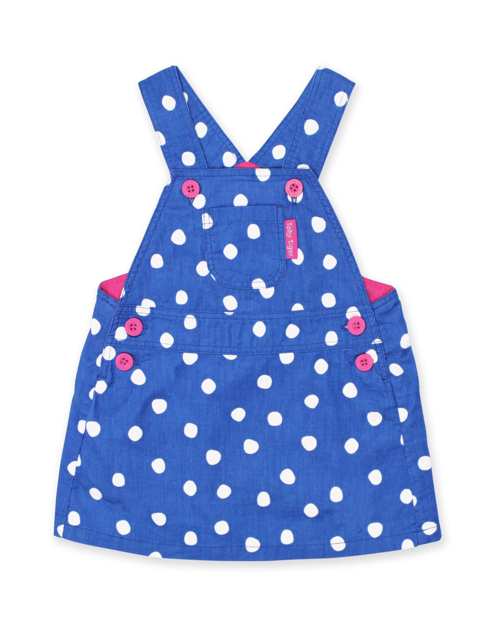 Toby Tiger Shirtkleid Cord Latzkleid mit Punkten