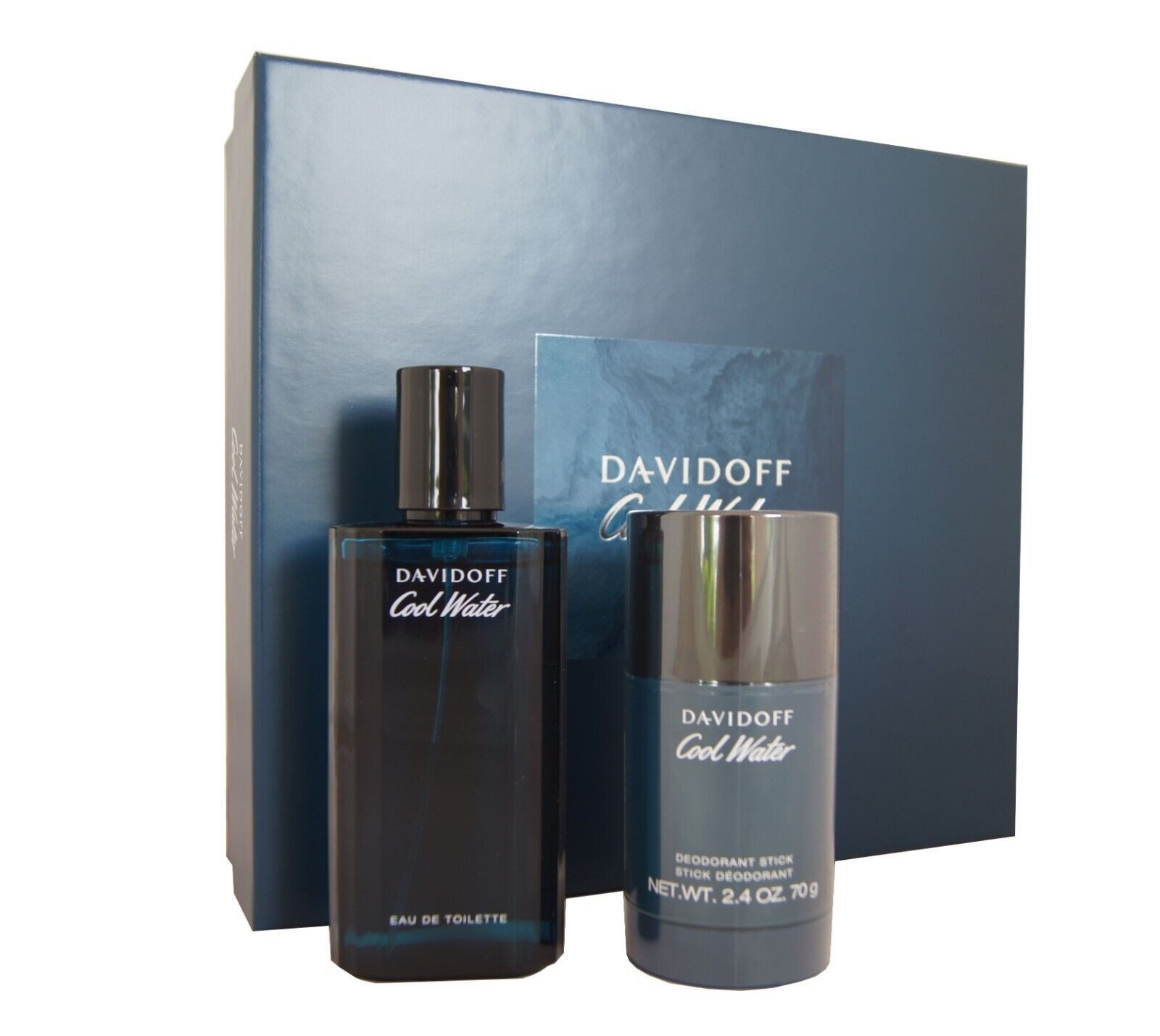 DAVIDOFF Duft-Set Davidoff Cool Water for Men EDT 75ml + Deodorant Stick 75ml, 1-tlg.