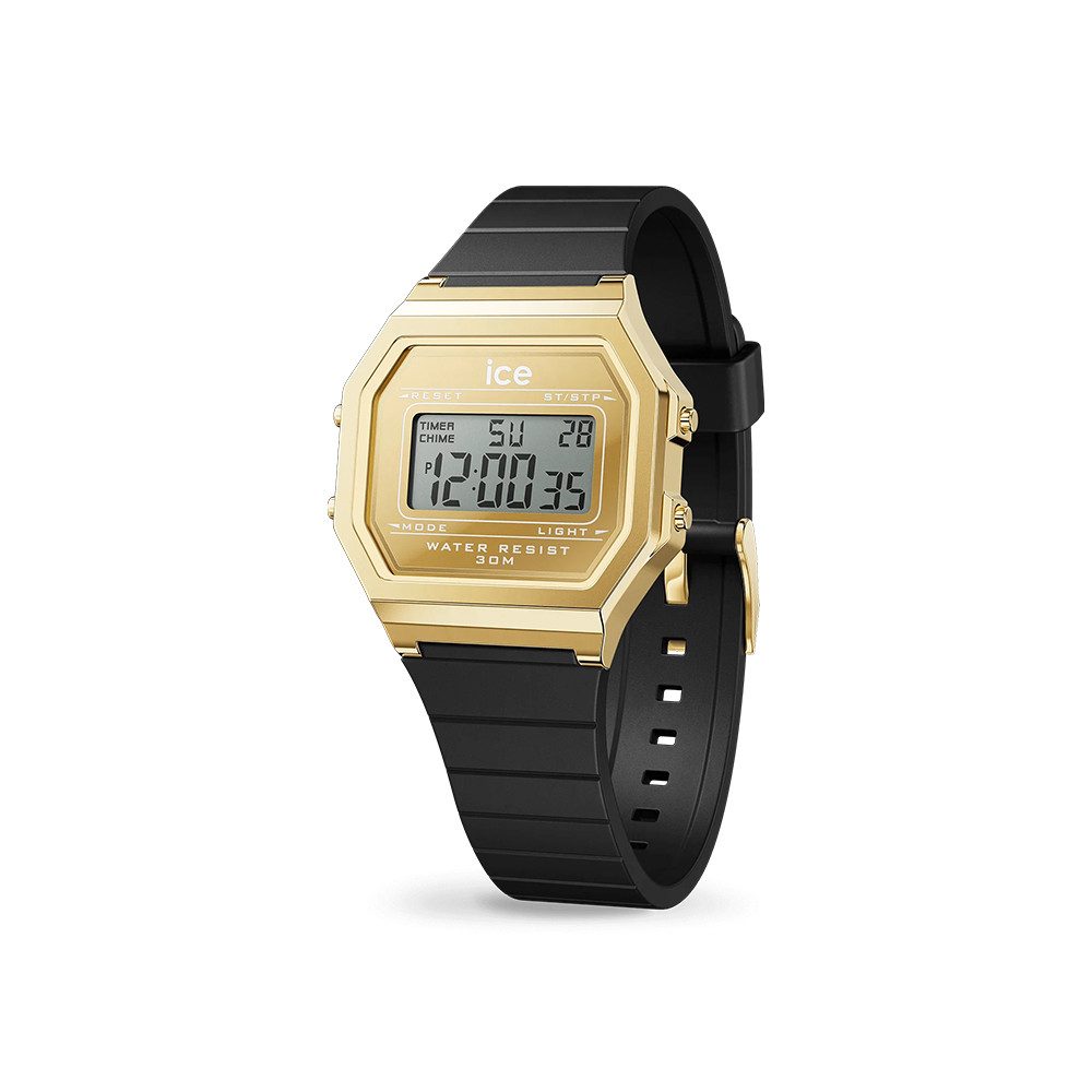 Digitaluhr Ice-Watch Ice Digit Retro Metal Gold Mirror Black (S) 022731